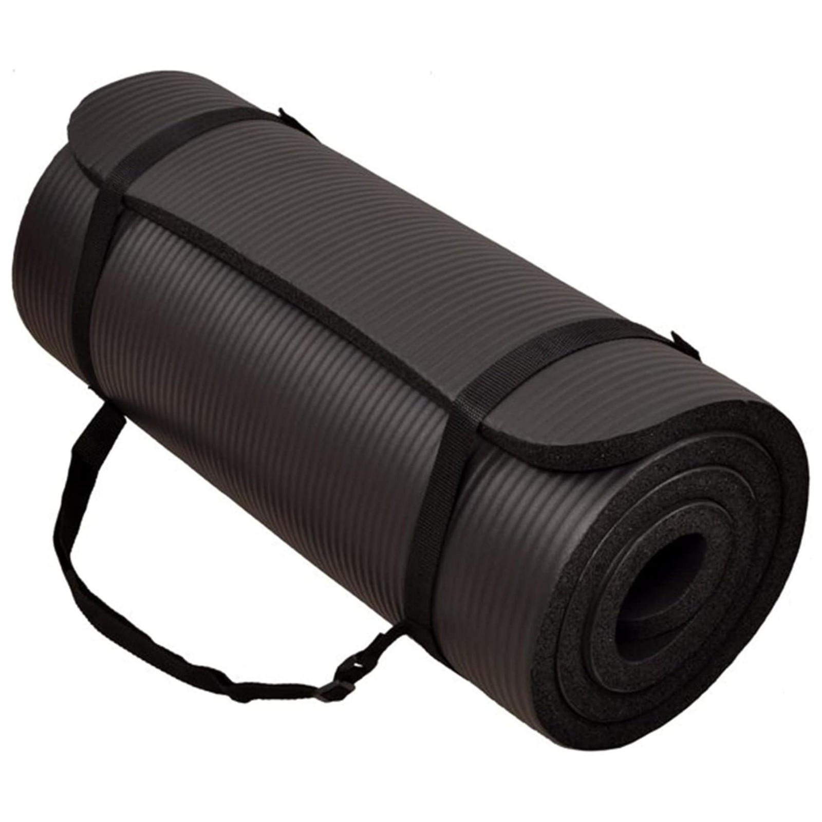 BalanceFrom Yoga Mat, 1″ Extra Thick Exercise Pilates Workout Mat, Graphite