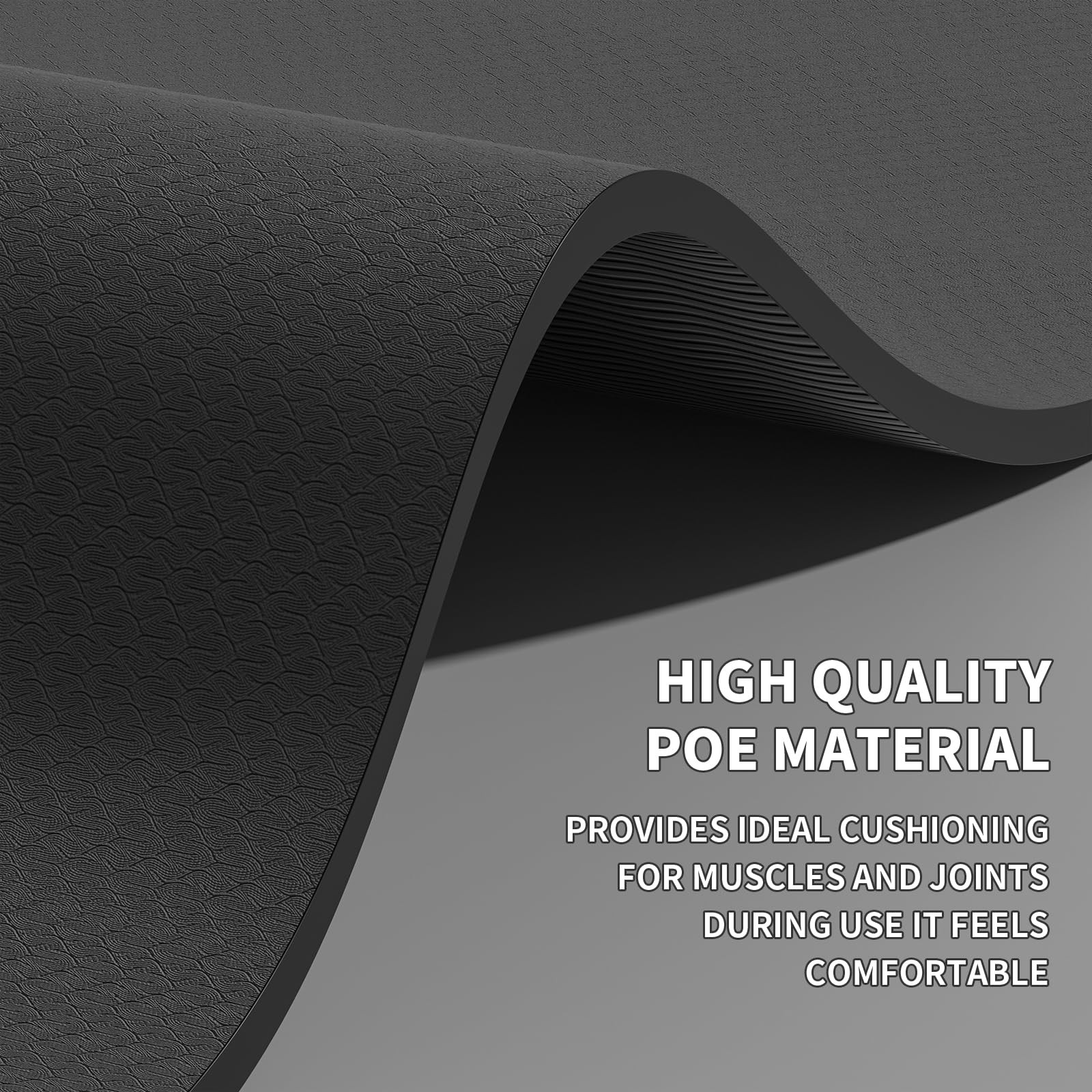 Large Yoga Mat (6’x 4′) – Extra Long and Wide Workout Mat for Men and , Non-S…