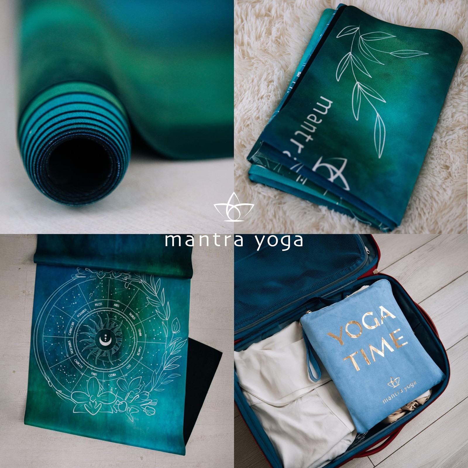 Mantra Yoga Travel PRO 1.5mm with Knee Pad – Foldable Fitness & Exercise Mat