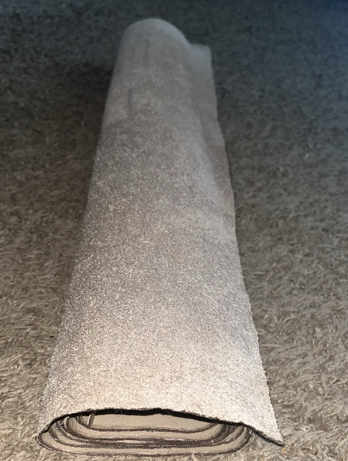 Yoga mat Leather grounding mat approx 24” x 70” hand cut beveled and edges seal