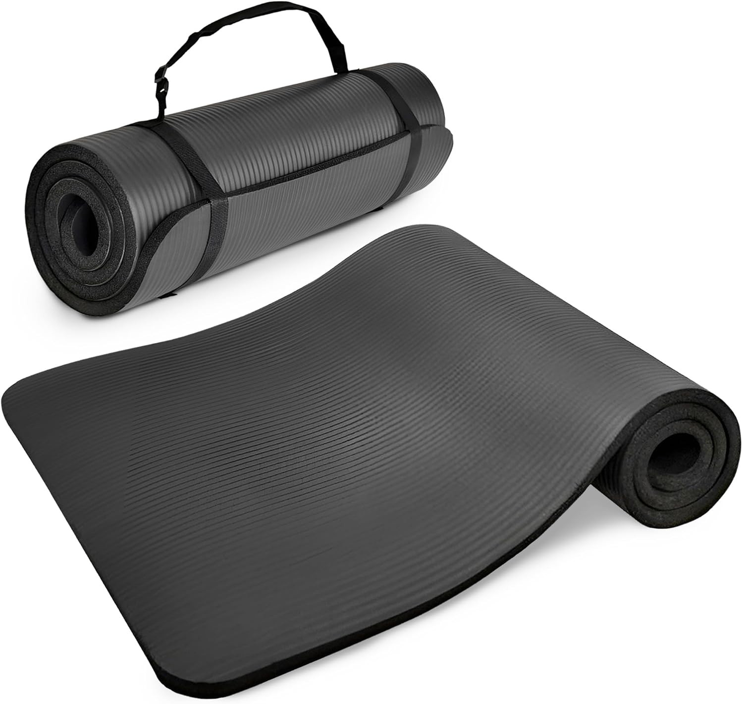 Fitvids Yoga Mat 1-Inch Extra Thick High-Density Exercise Mat with Non-Slip Surf