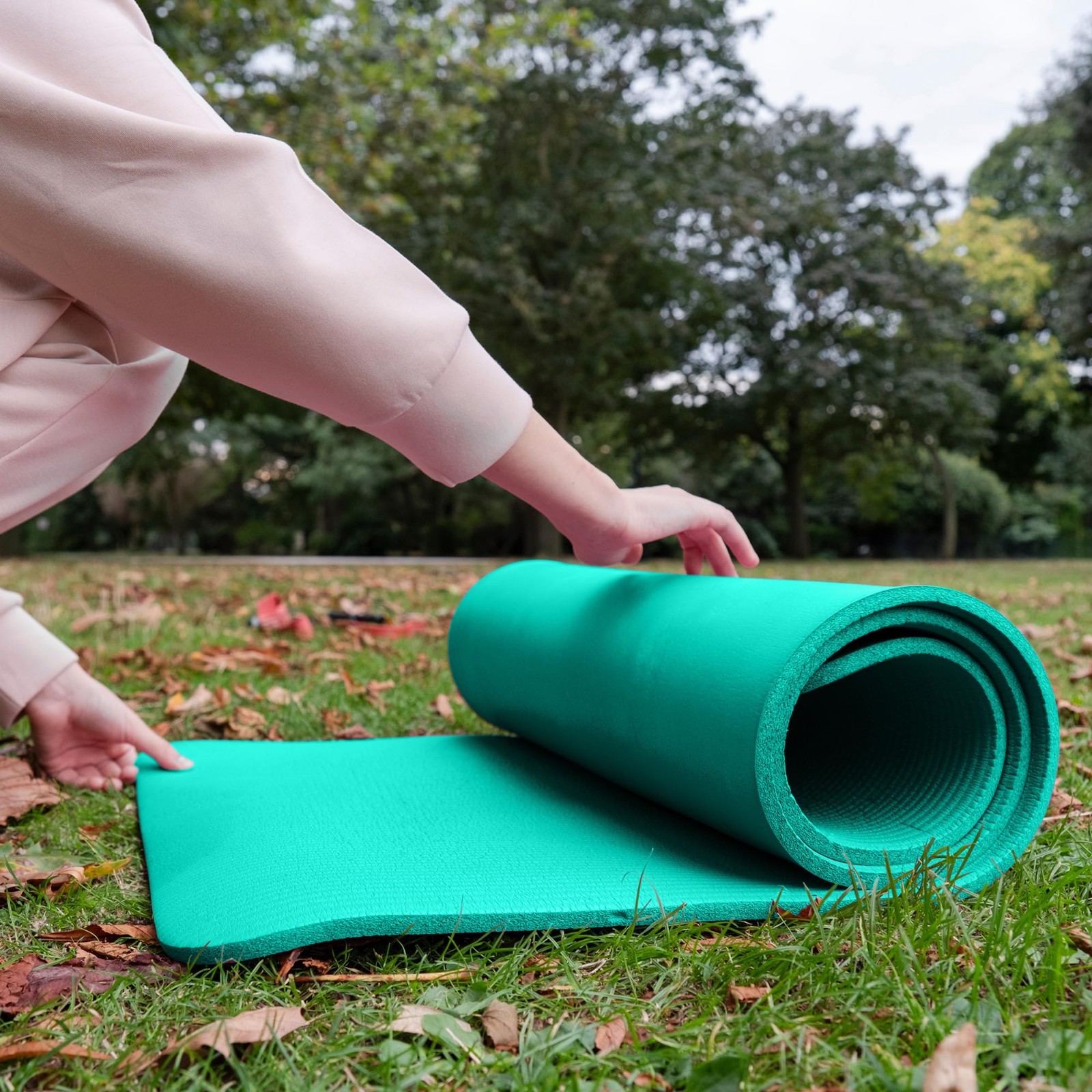 Extra Thick 1-Inch Yoga Mat – High Density, Anti-Tear, Carrying Strap, Multi-Col