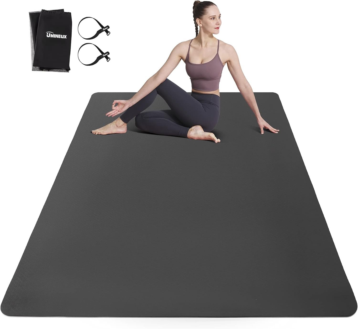 Large TPE Yoga Mat – 6’x4′ Double-Sided Non-Slip Exercise Mat for All Workouts
