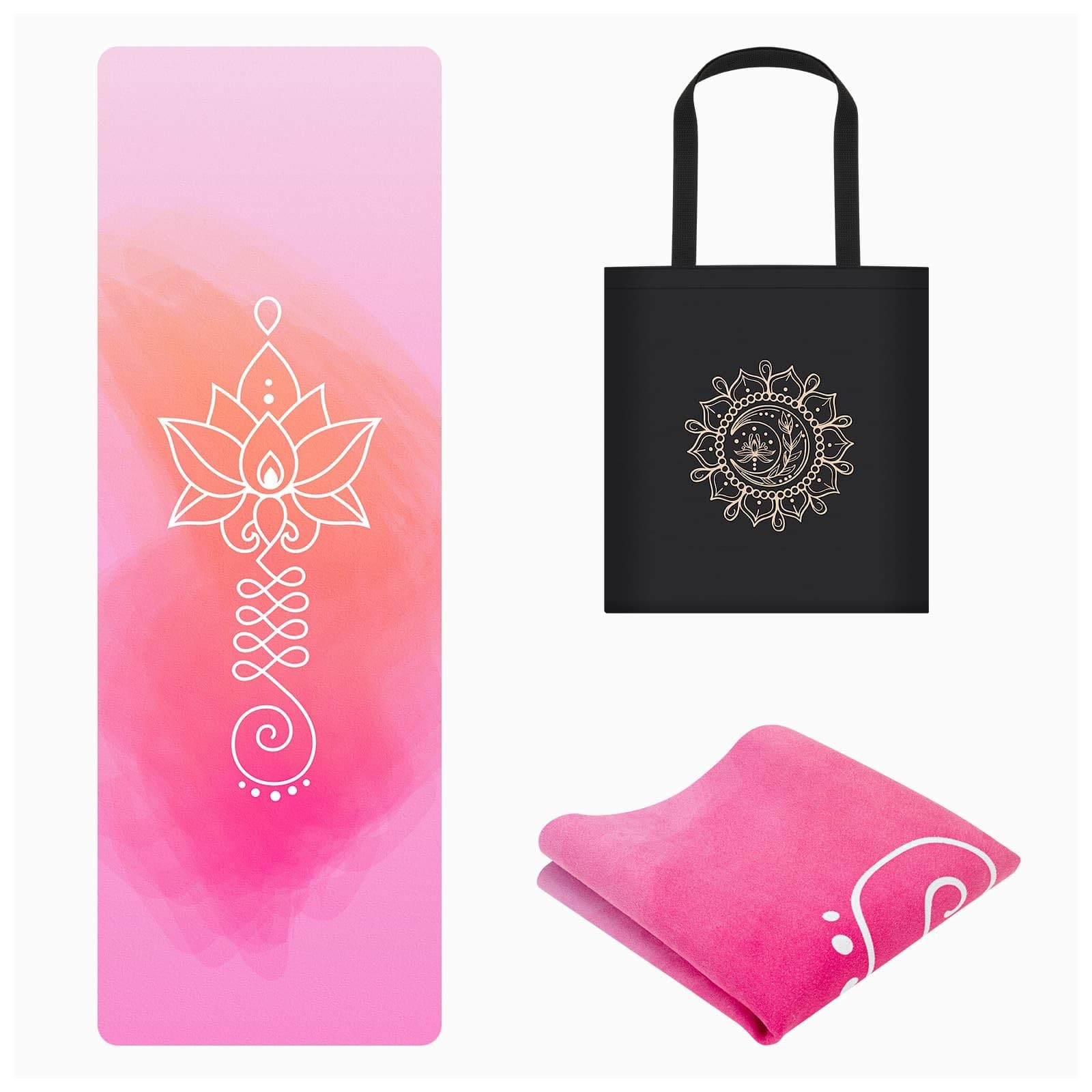 Travel Yoga Mats, 1.5mm Thick Foldable Non Slip Fitness & Exercise Mat for…