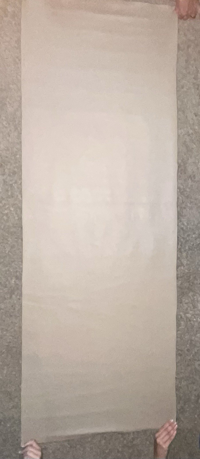 Yoga mat Leather grounding mat approx 24” x 70” hand cut beveled and edges seal