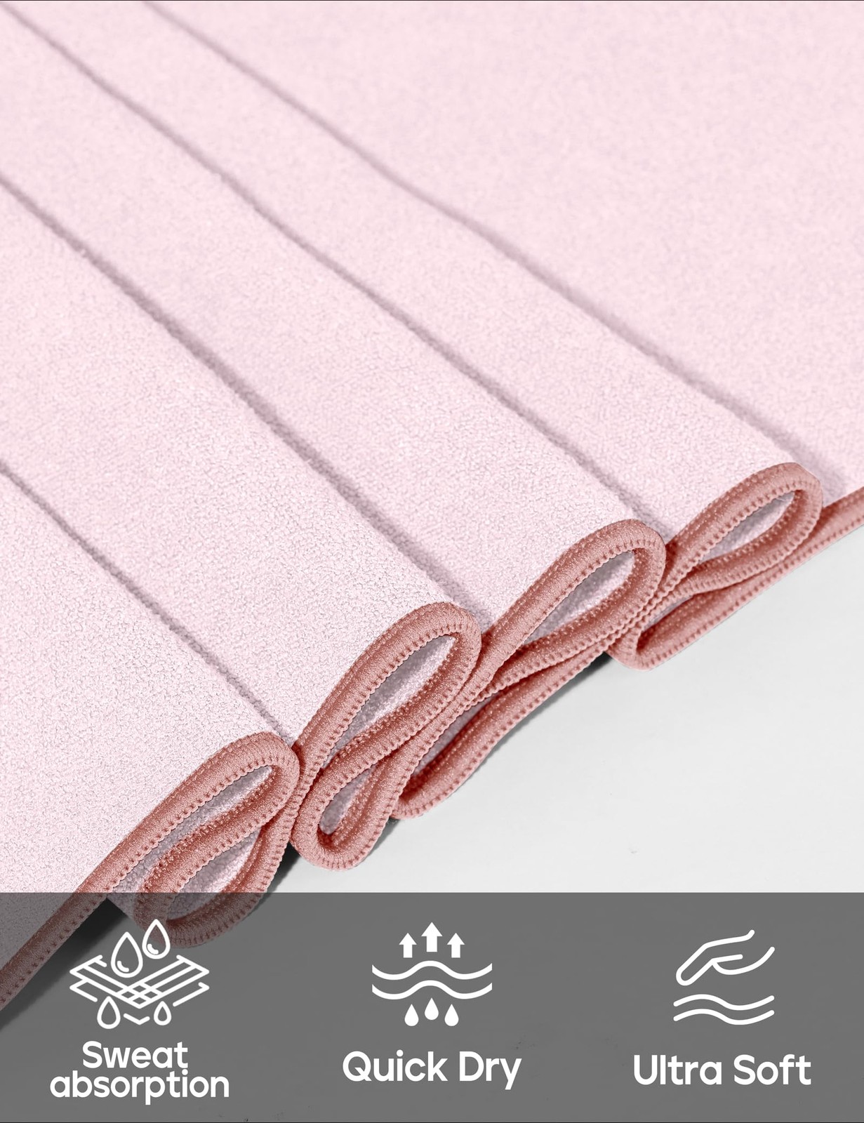 Heathyoga Yoga Mat Towel Non Slip For Hot Yoga Towel Silicone Grip Spray Bottle