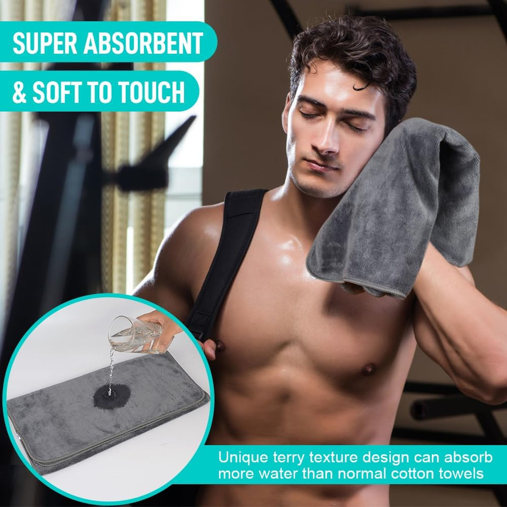 Microfiber Gym Towels Super Absorbent Compact Travel Workout Towel Quick Dry Cam