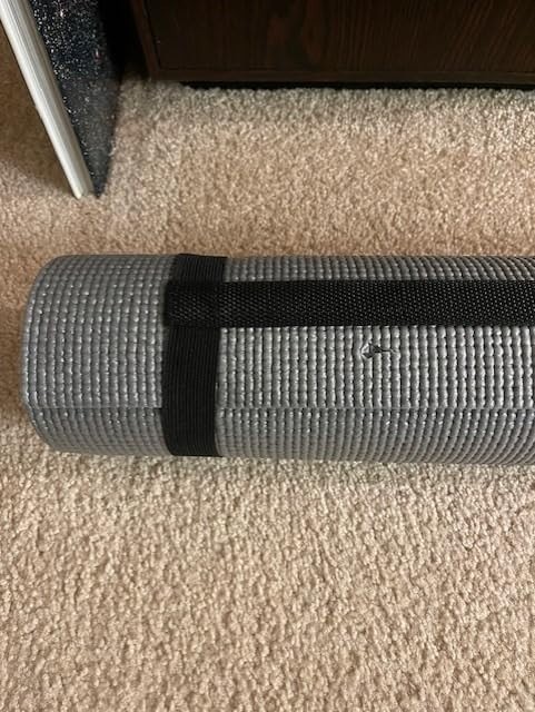Eco-Friendly 1/4-Inch High Density Exercise Yoga Mat with Carrying Strap – Gray