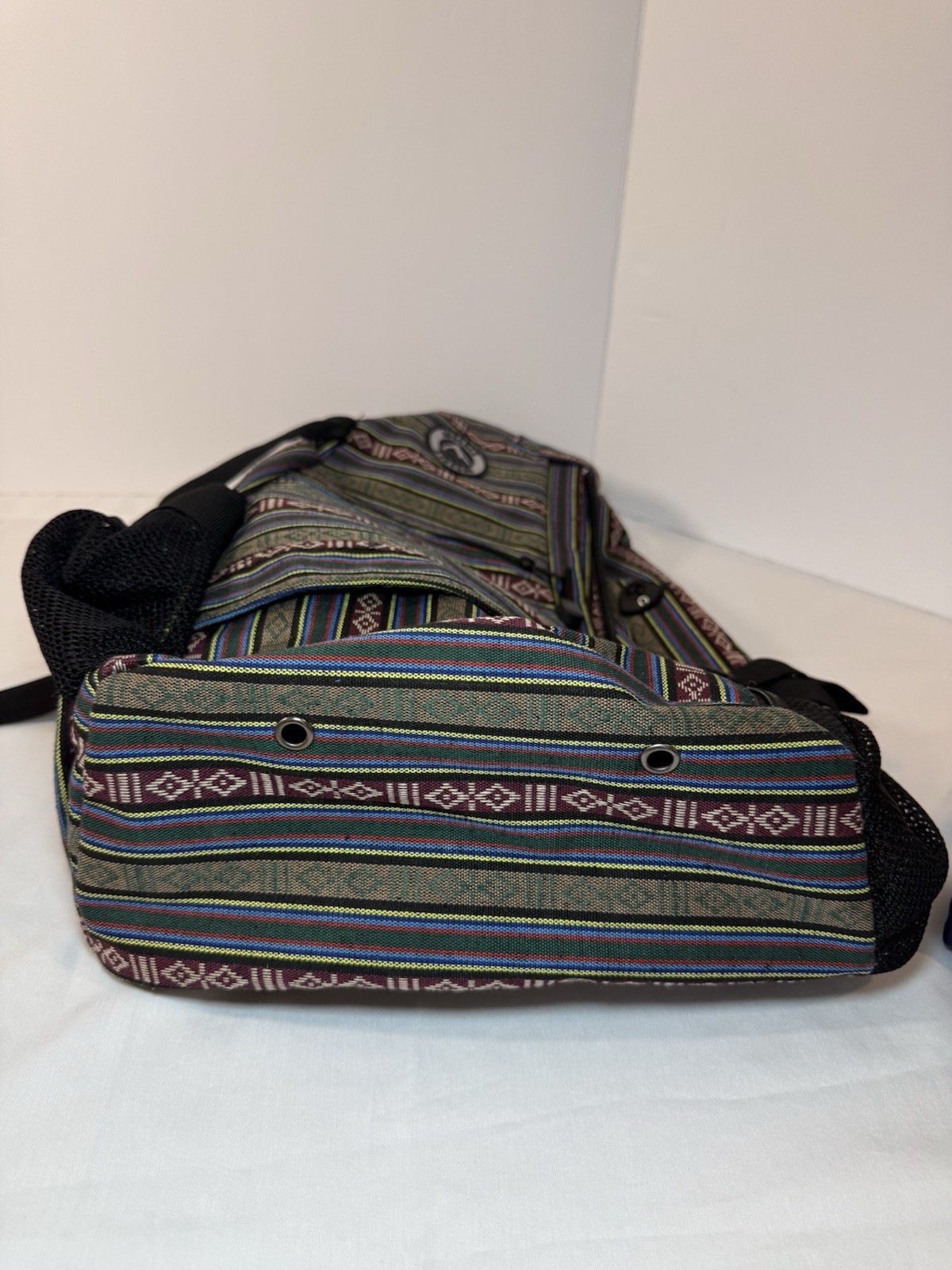 Urorae Yoga Mat Sling Backpack Bag Striped Multi-Color Crossbody Travel Pack
