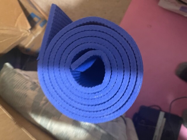 USED Yoga Mat 1/8″ D x 24″ W x 66″L , Blue (S)