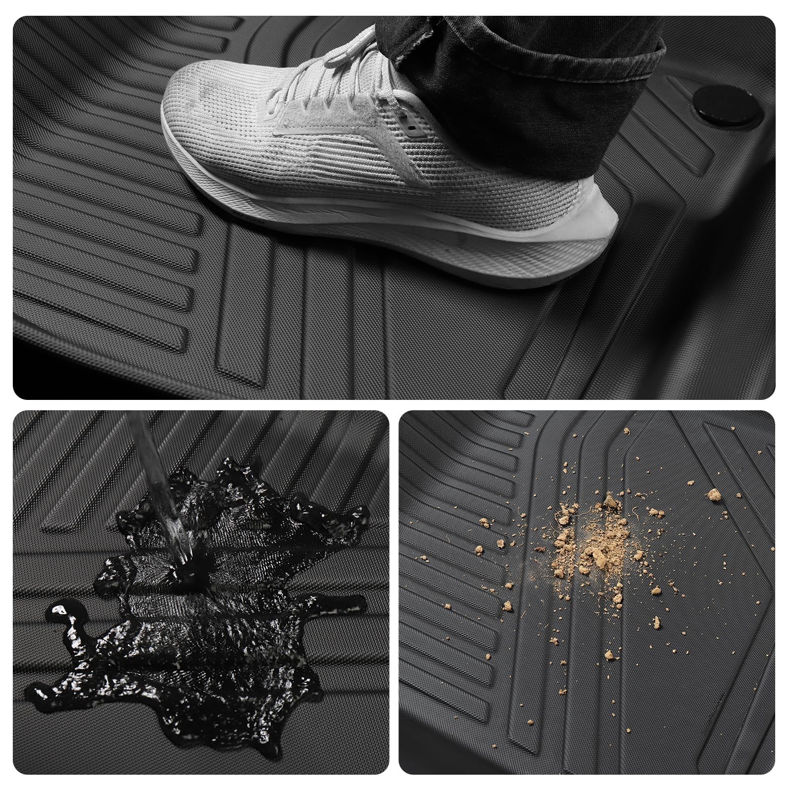 SMABEE Floor Mats for Toyota Sequoia 2023 2024 2025 2026, TPE All Weather Flo…