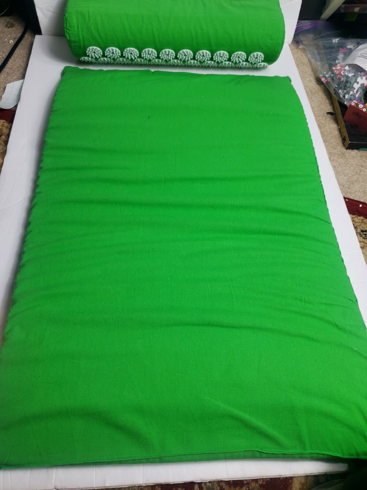 Mat Fitness Massage Yoga Relieve Stress Back Body Pain Spike For Home Pad Green