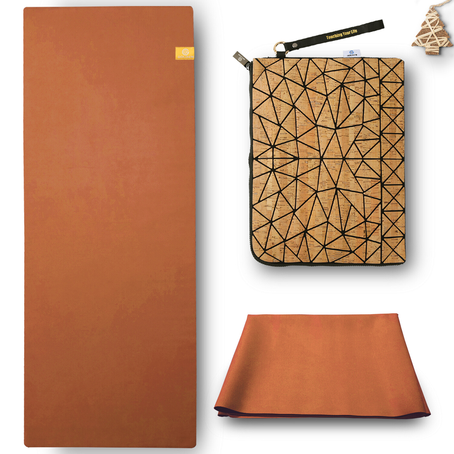 GOLDEN Yoga Mat Foldable Non Slip Pollution Free, 1.5mm Thin Lightweight