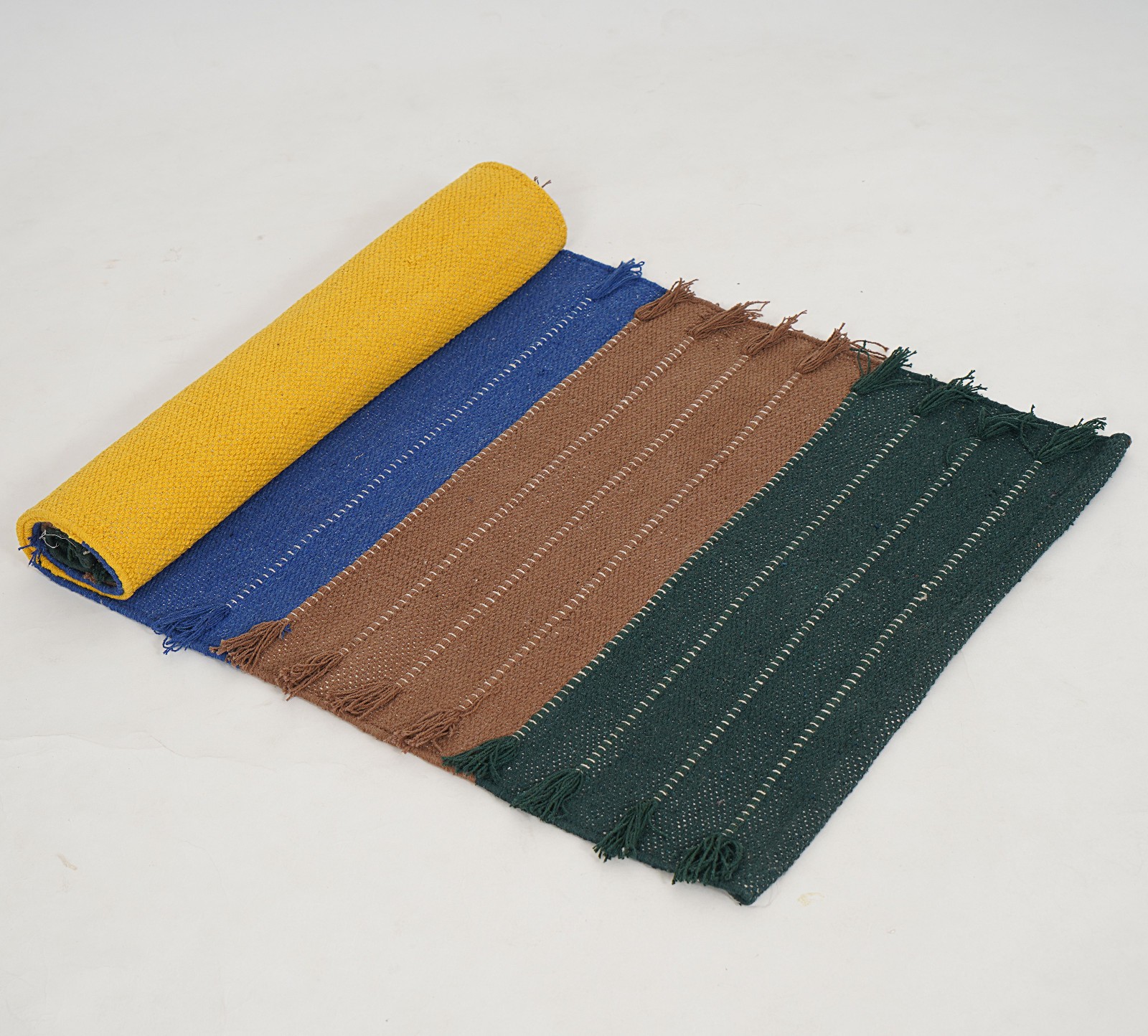 Yoga Mat Thick Non Slip Organic Cotton Exercise Workout Mat Pilates Rug 2×6 FT