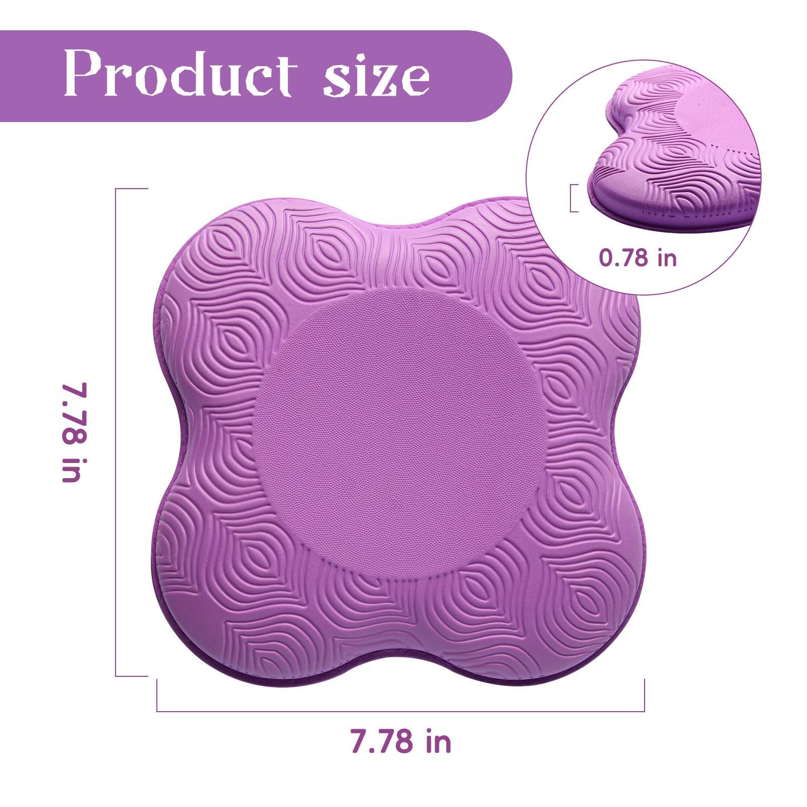2 PCS Extra Thick Foam Yoga Knee Elbow Cushion Pad Pilates Workout Support Mat