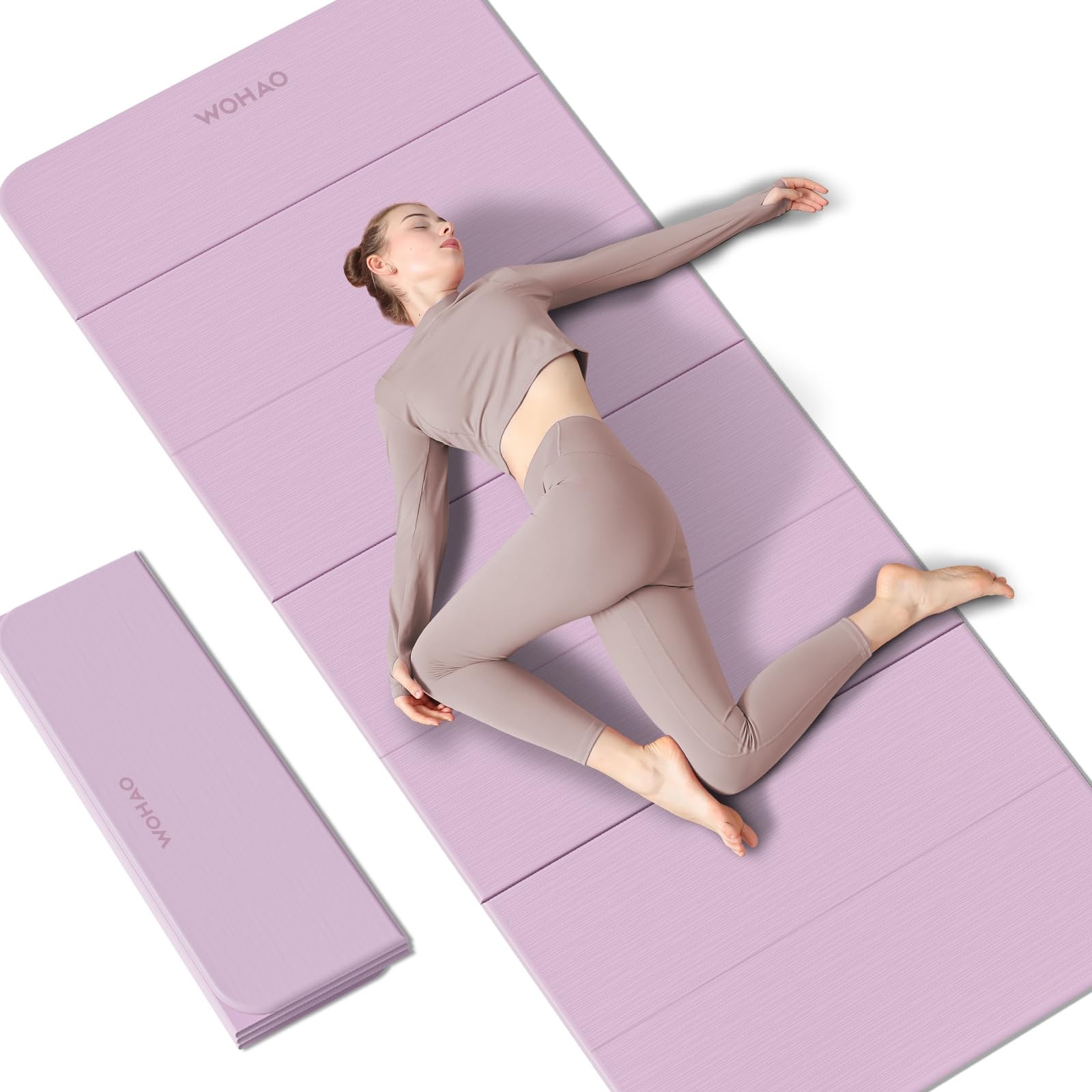7-Fold Yoga Mat 74″x31″ – 0.31 Inch Thick Folding Exercise Mat, Extra Wide No…