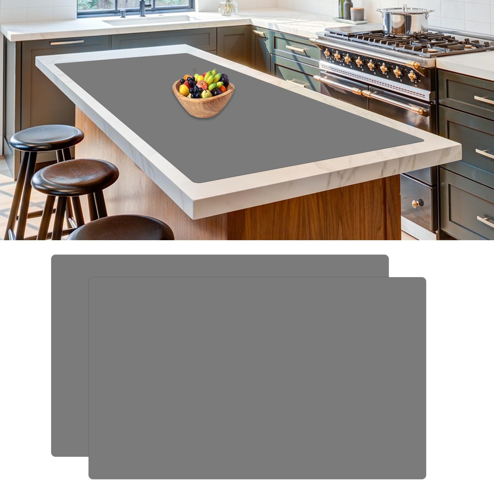 2 Pack Large Silicone Mats for Kitchen Counter, 36”x24”(90cmx60cm) Heat Res…