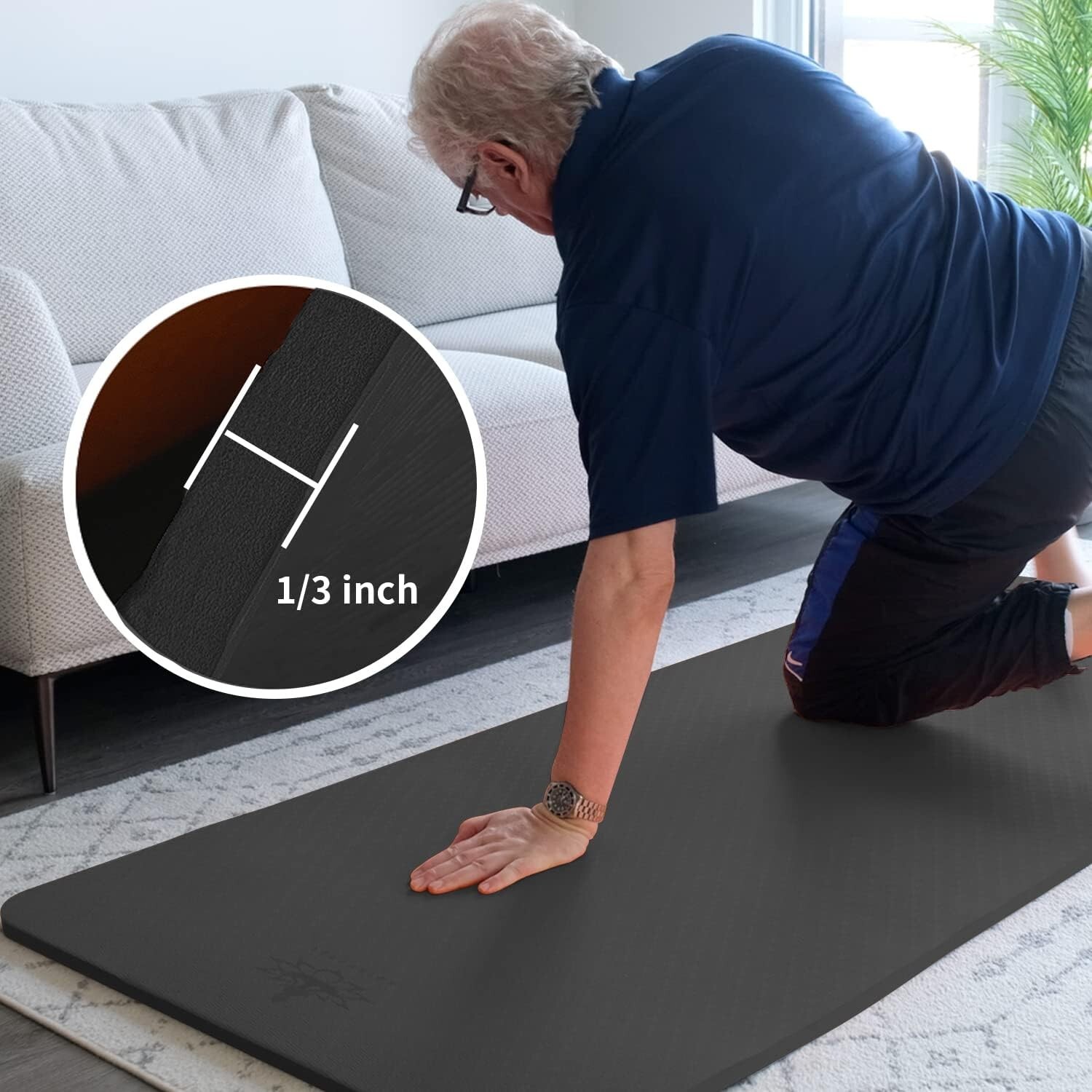 Estera gruesa de la yoga de la TPE 72″ x 27″ estera amistosa del ejercicio de Ec