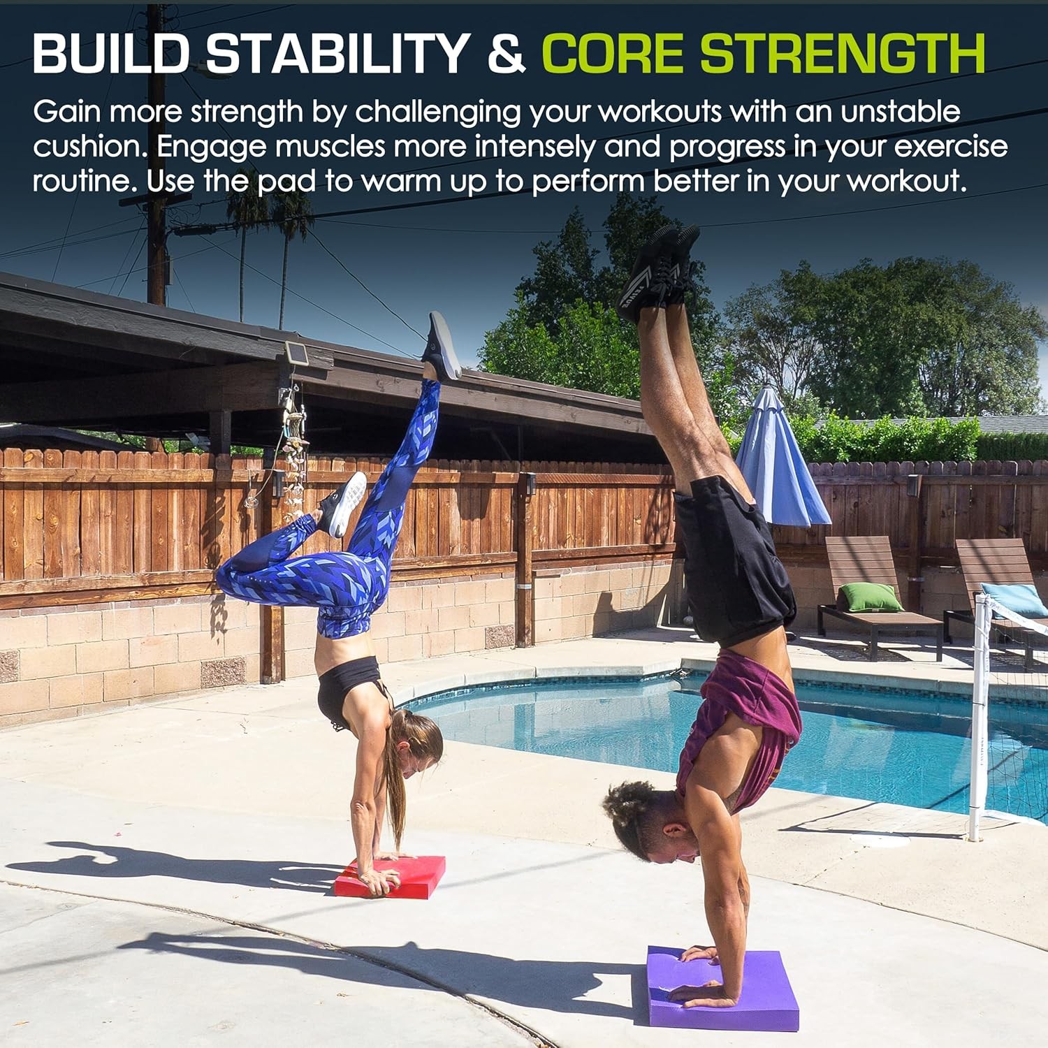 ProsourceFit Exercise Balance Pad Non-Slip Foam Mat Knee Pad