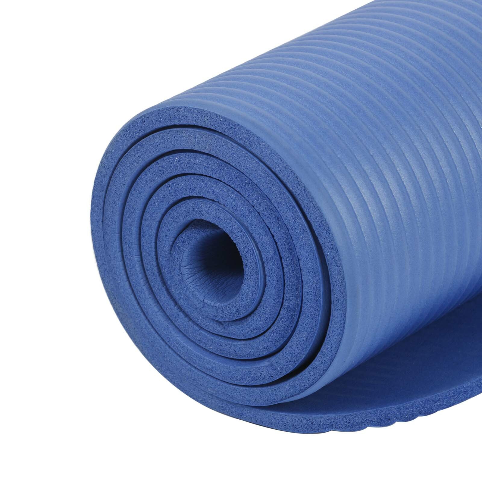 2x Yogamatte Fitnessmatte Blau Gymnastikmatte Pilates Yoga Matte 190x60x1 cm