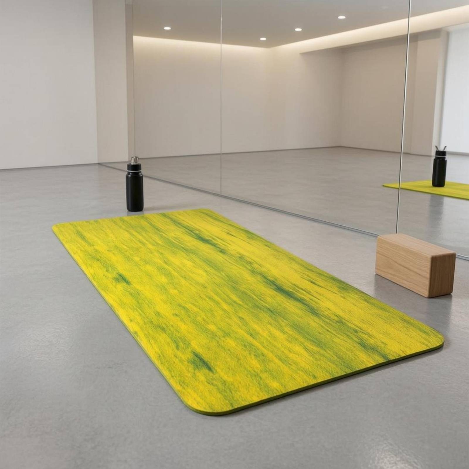 Natural Rubber Exercise Mat Layered Exercise Pad Textured