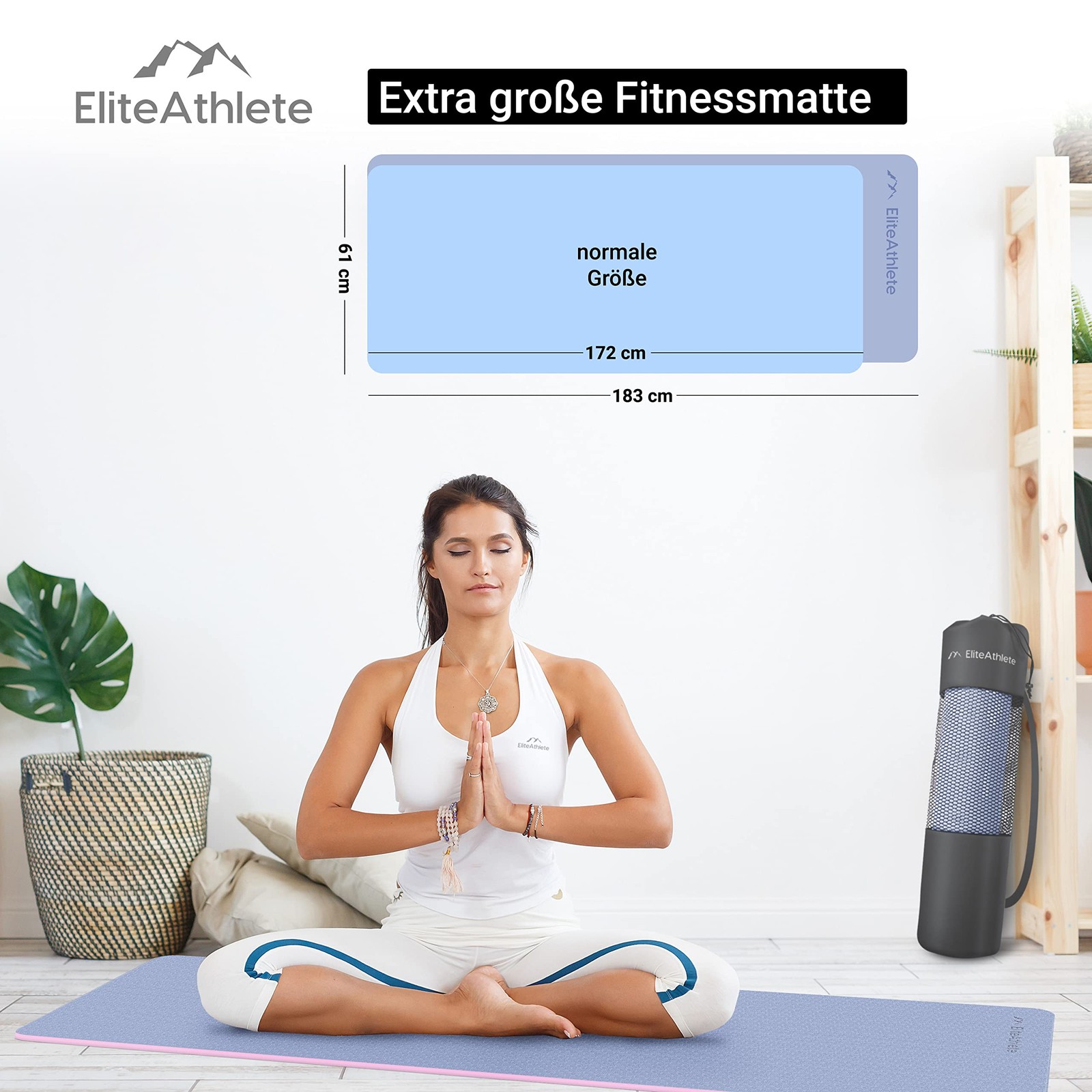 Yoga Mat Sports Mat Fitness Mat Gymnastics Mat Padded & Non Slip F…