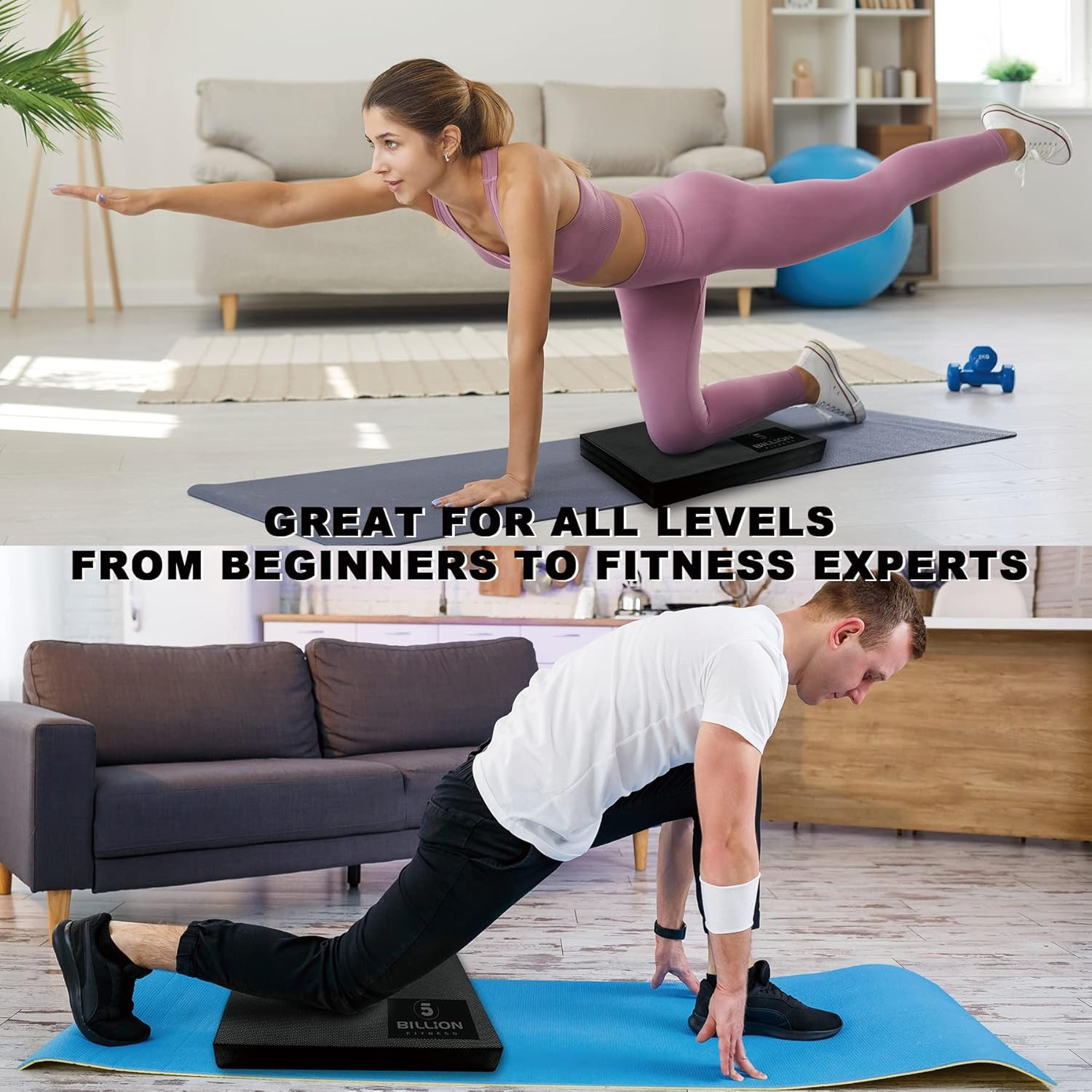 Foam Balance Pad,5Billion Stability Pad for Physical Therapy,Non-Slip Exercise B