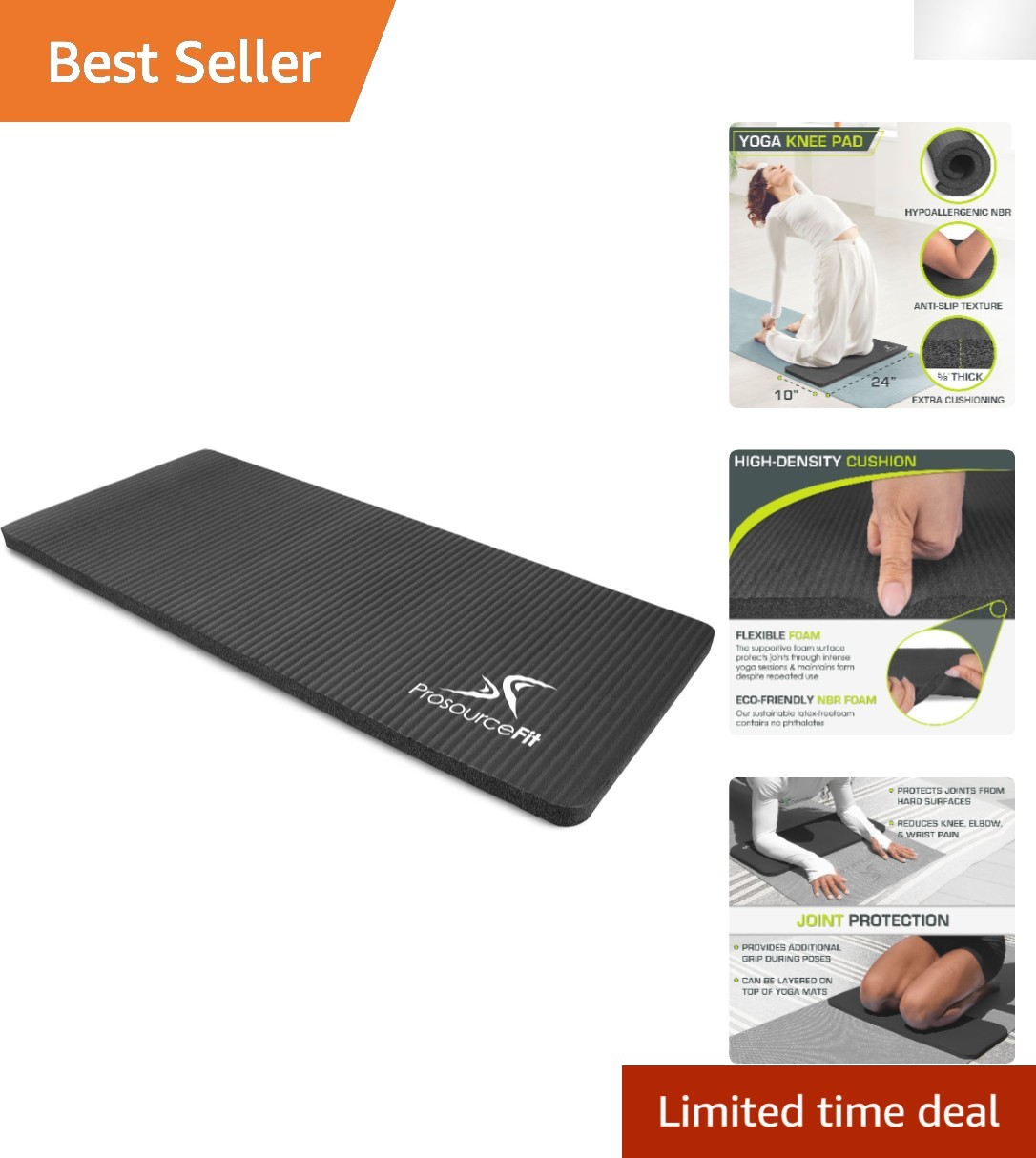 Lightweight Portable Yoga Knee Pad with Non-Slip Foam for Perfect Balance