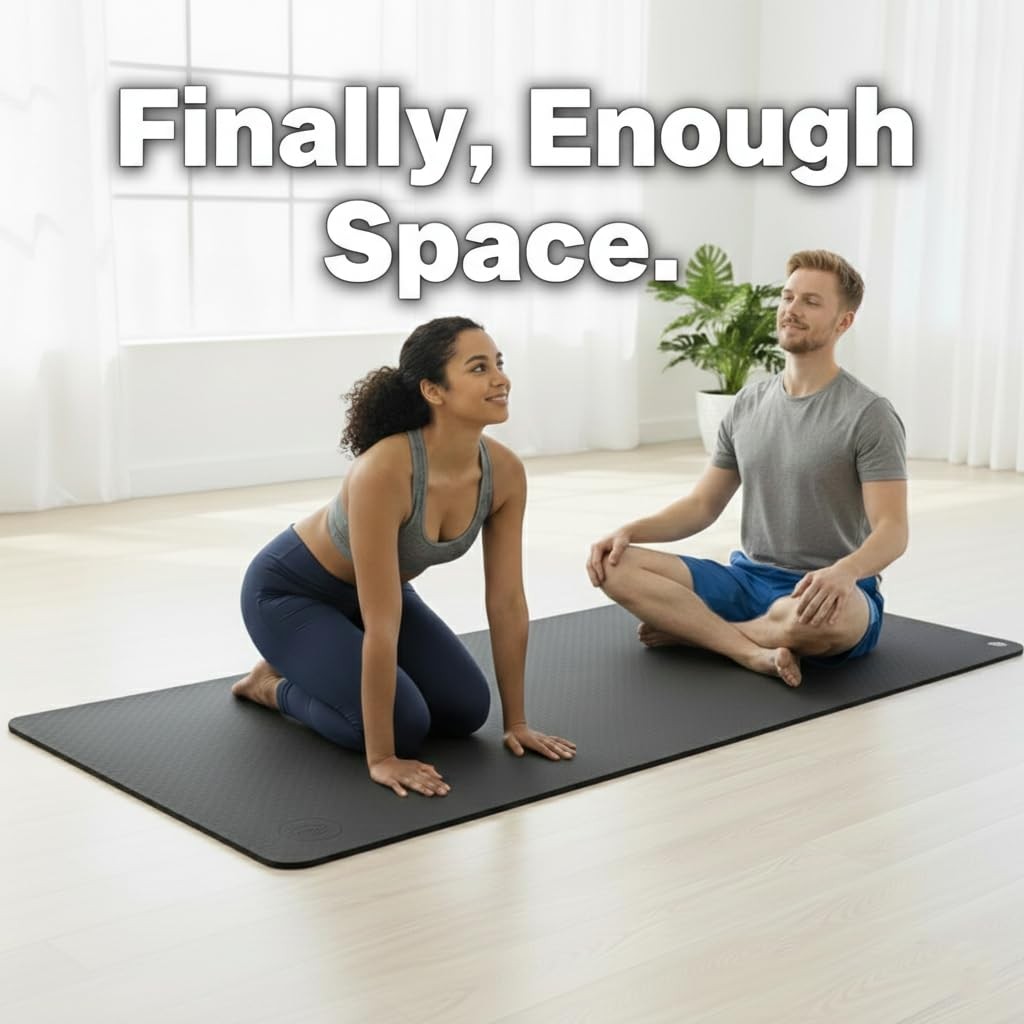 Extra Large Yoga Mat 84 x 30, XL Yoga Mat Extra Wide & Long, 6mm Thick Large …
