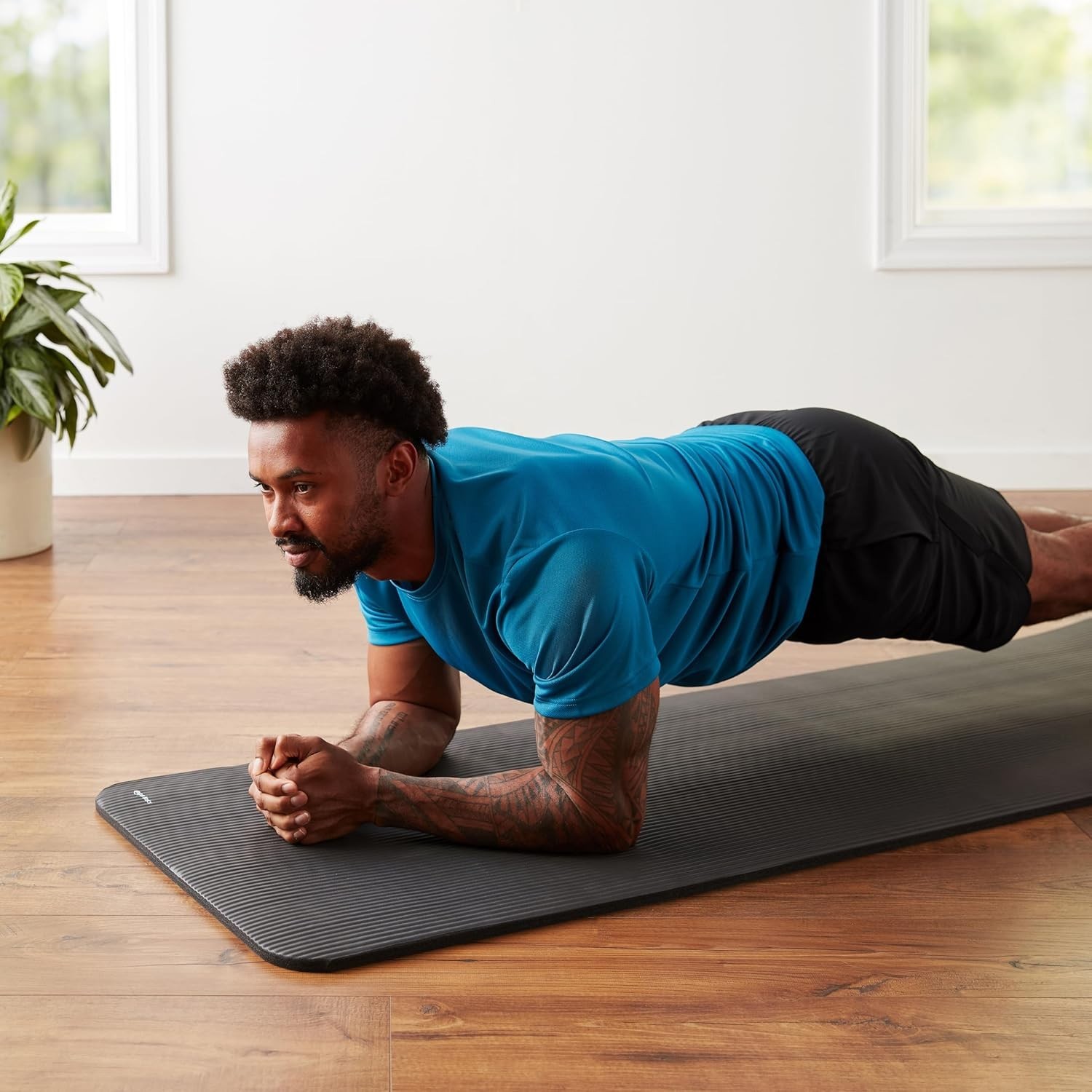 Extra Thick 1/2″ NBR Yoga Mat 74″x24″ w/ Carry Strap – Non-Slip, Cushioned
