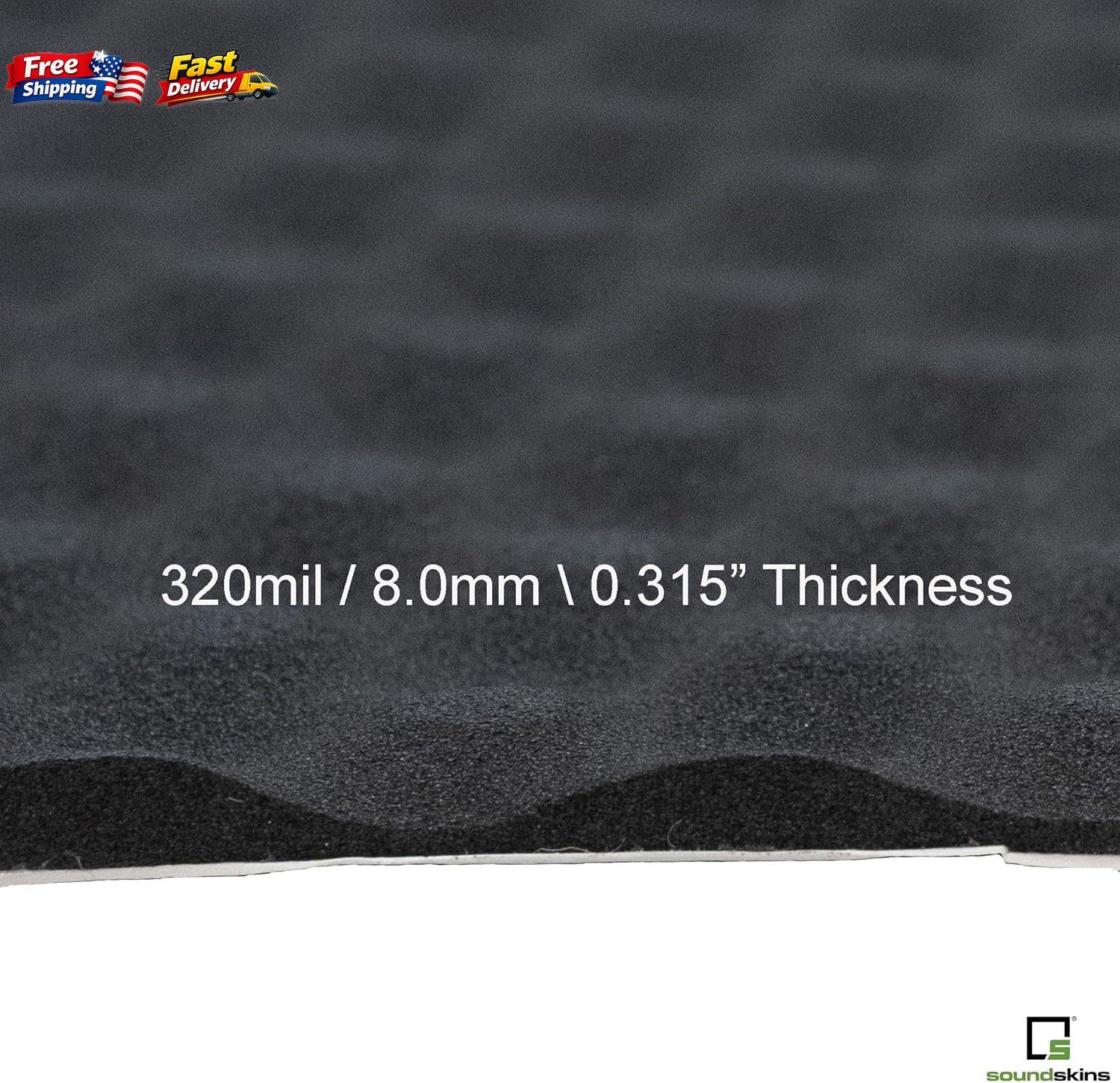Ssk-Wavy 315Mil/8Mm Lightweight Closed Cell Foam Mat – 32.3 Sqft. Vibration Damp