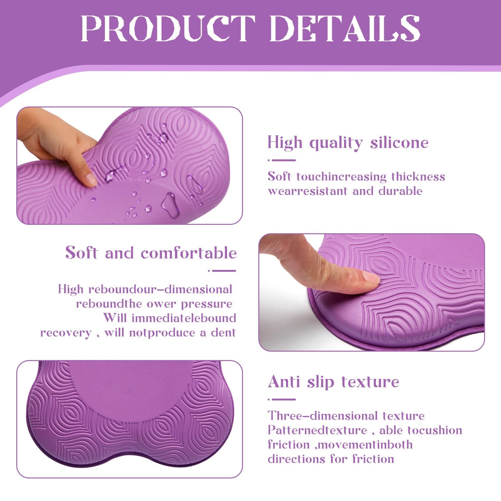 2 PCS Extra Thick Foam Yoga Knee Elbow Cushion Pad Pilates Workout Support Mat