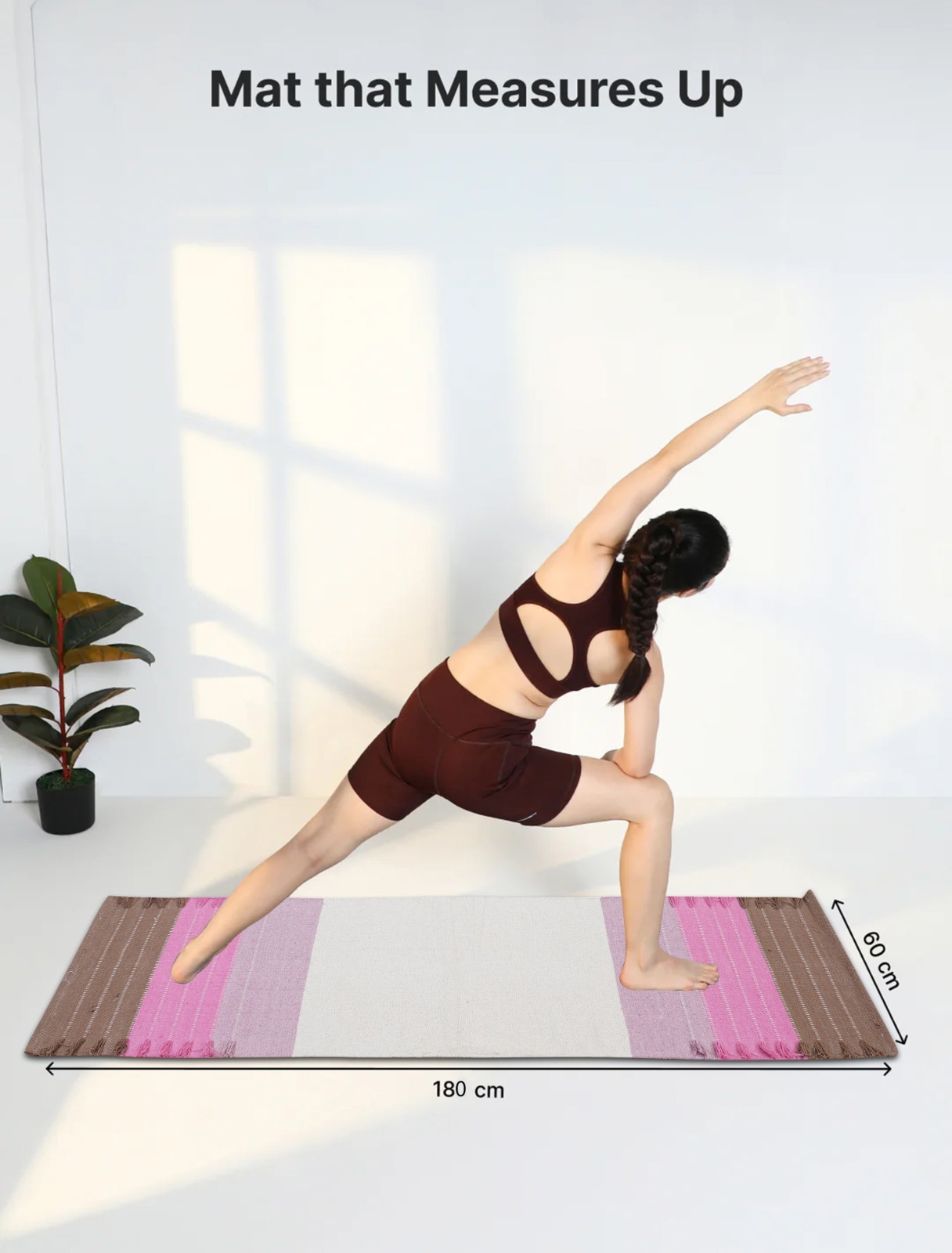 Natural Cotton Yoga Mat Handmade Handwoven Soft Eco Friendly Workout Mat