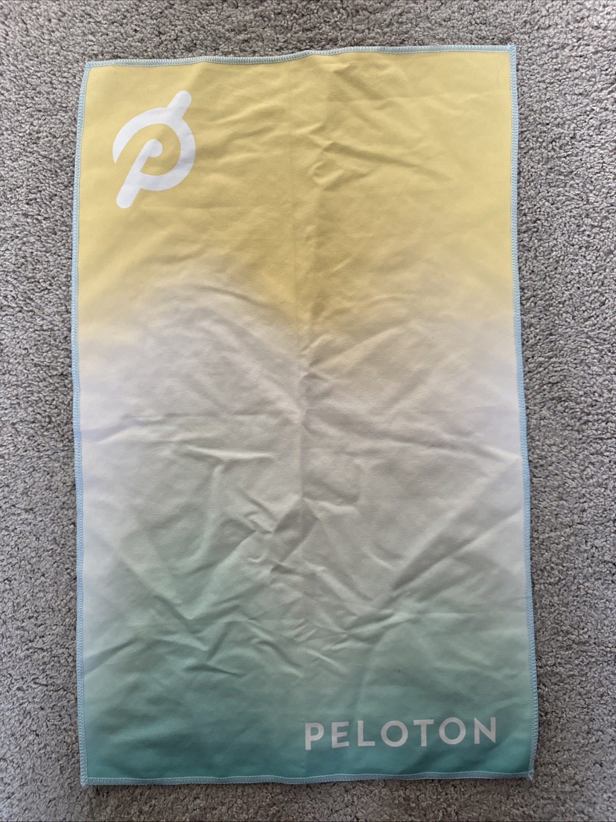 Peloton Towel Workout Yoga Ombre Turquise Cycling