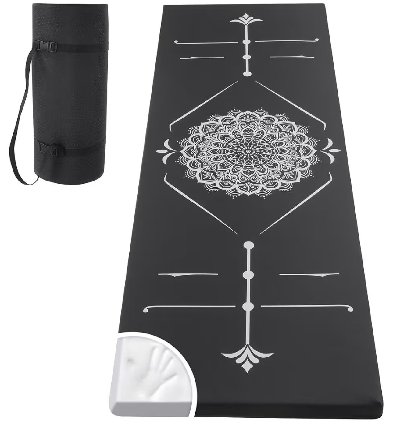 BALAPET Thickened Foam Yoga Mat with Alignment Marks Non Slip Exercise Mat w/ St