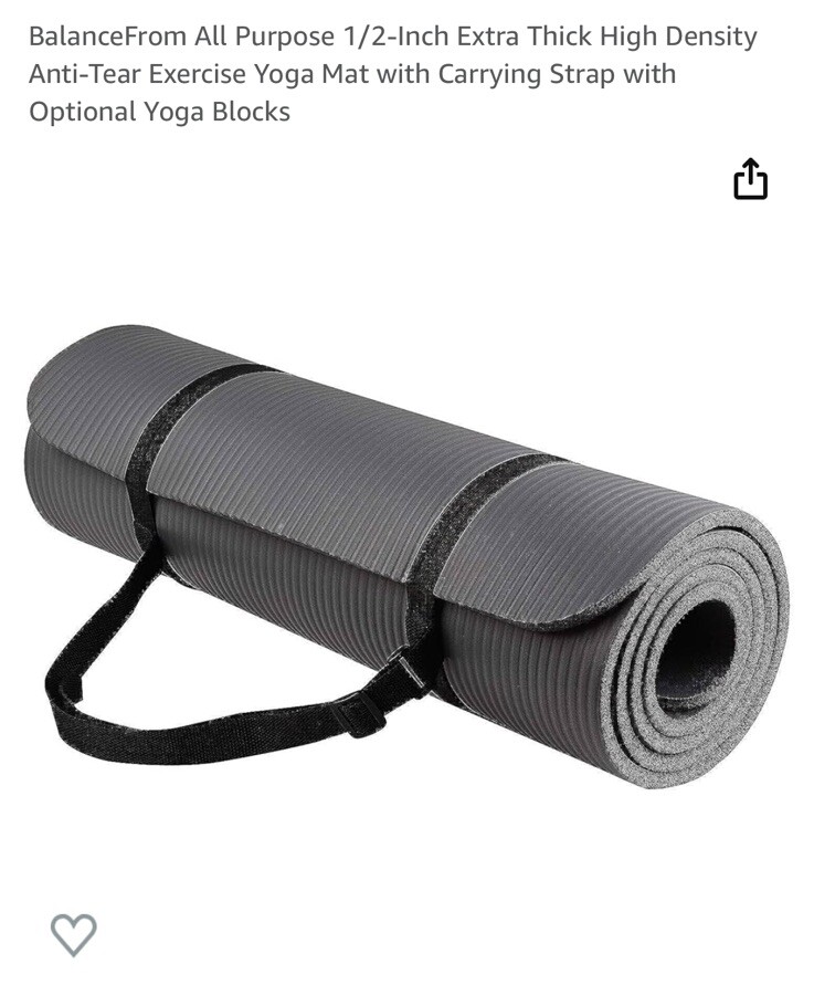 BalanceFrom GoYoga Exercise Yoga Mat – Black