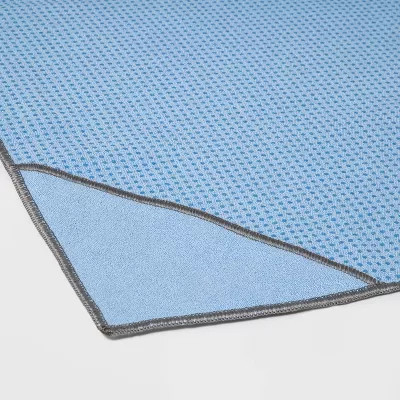 ALL IN MOTION YOGA TOWEL, SPORTS EXERCISE MAT, RECYCLED MATERIAL – BLUE