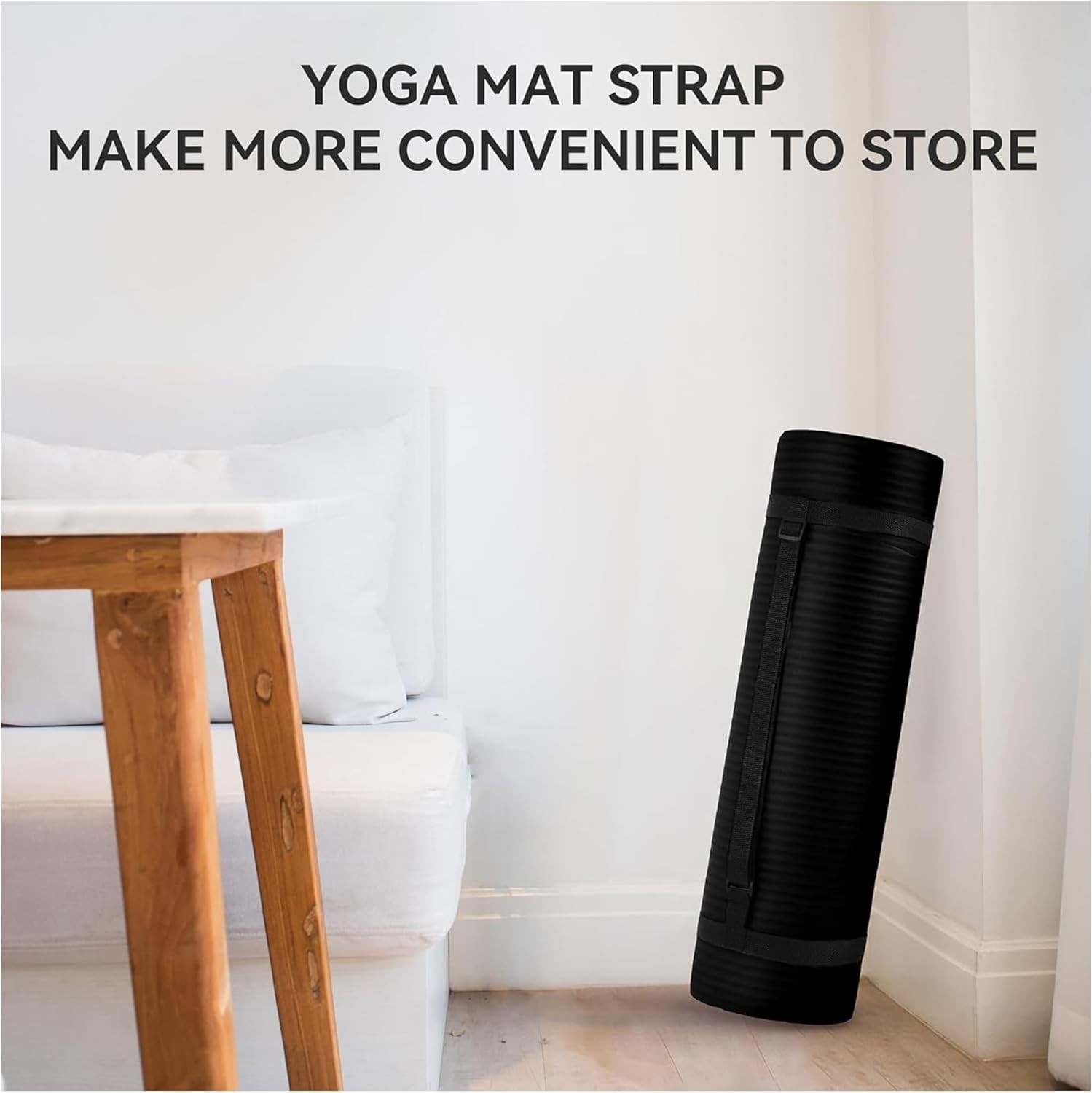 Lightweight Anti-Tear Yoga Mat (71 x 24 inches) with Adjustable Carrying Strap