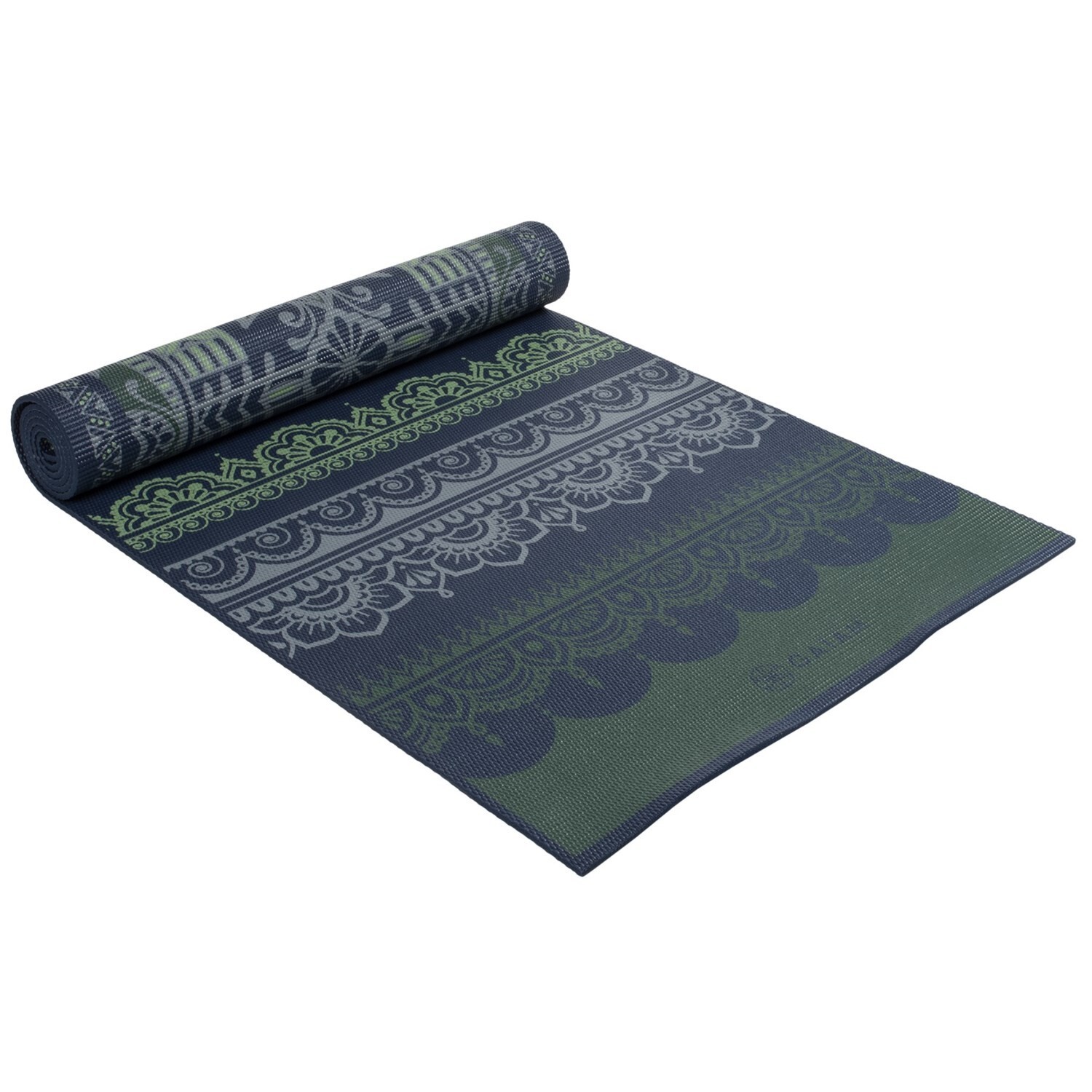 Gaiam 6mm Premium Reversible Printed Yoga Mat Extra Thick Non Slip Exercise NEW