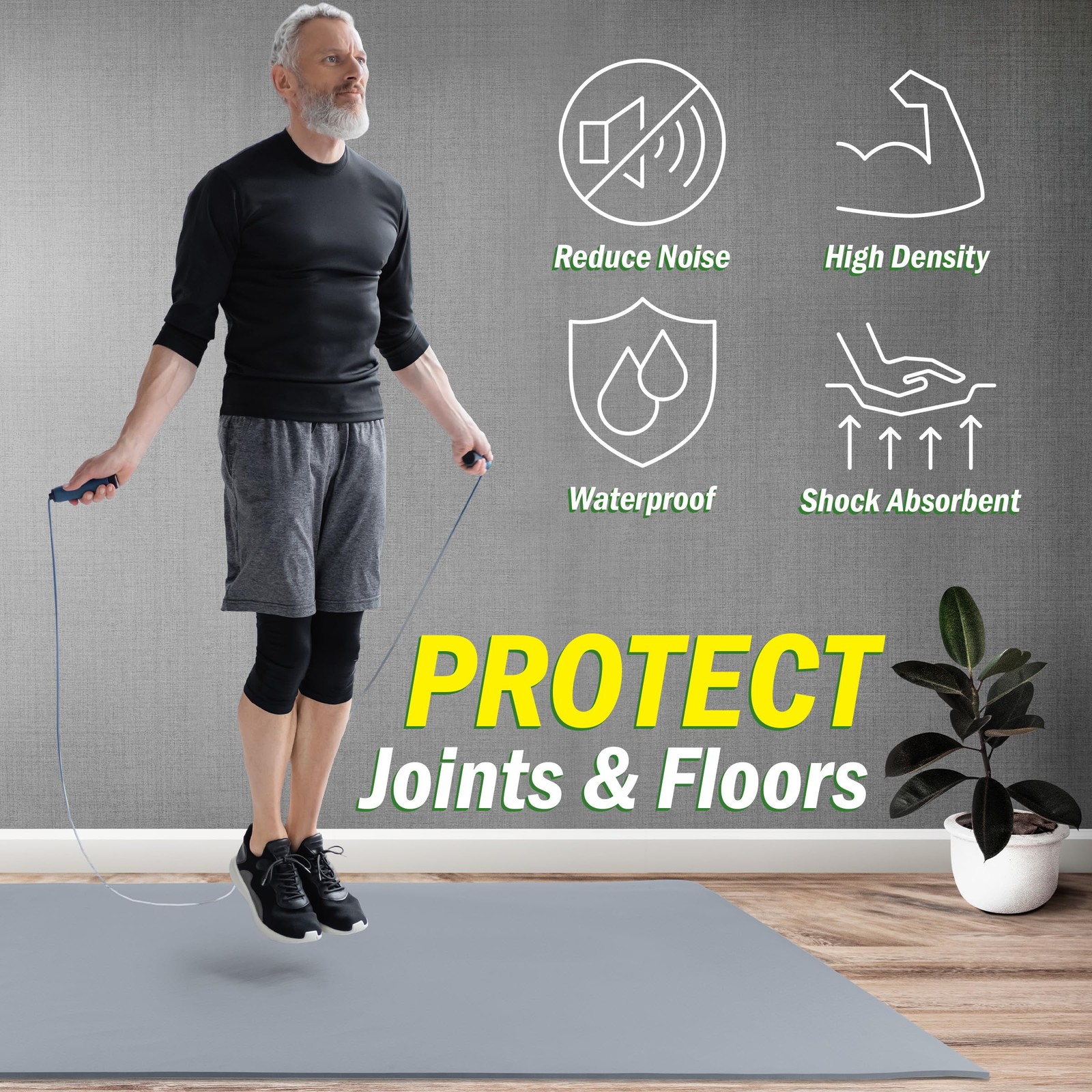 Best Large Yoga Mat – 6×4 Wide Exercise 8mm Thick Non-Slip Workout Free Shipping
