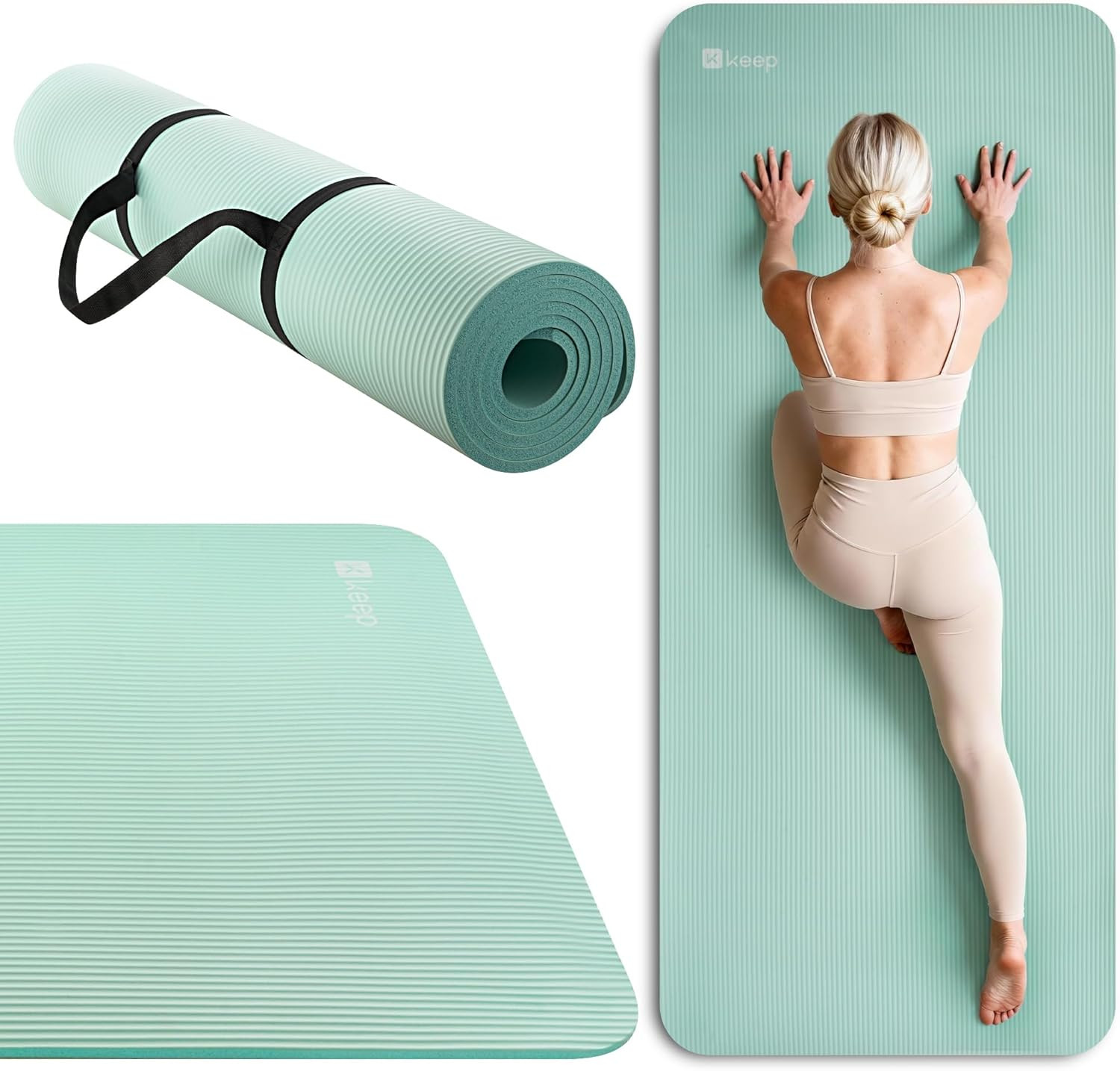 Extra Thick NBR Yoga Mat for Women & Men, 10Mm Thick, 72”X32” Large Exercise Mat