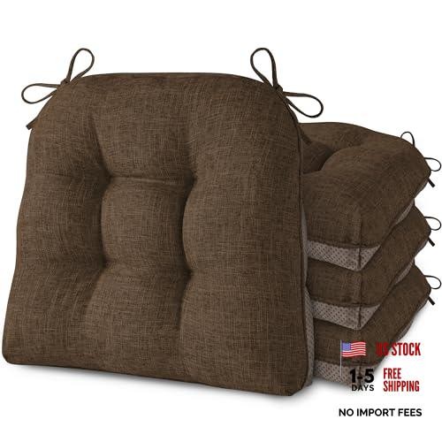 Chair Cushions for Dining Chairs Set of Kitchen Seat Cushions with 4 Coffee