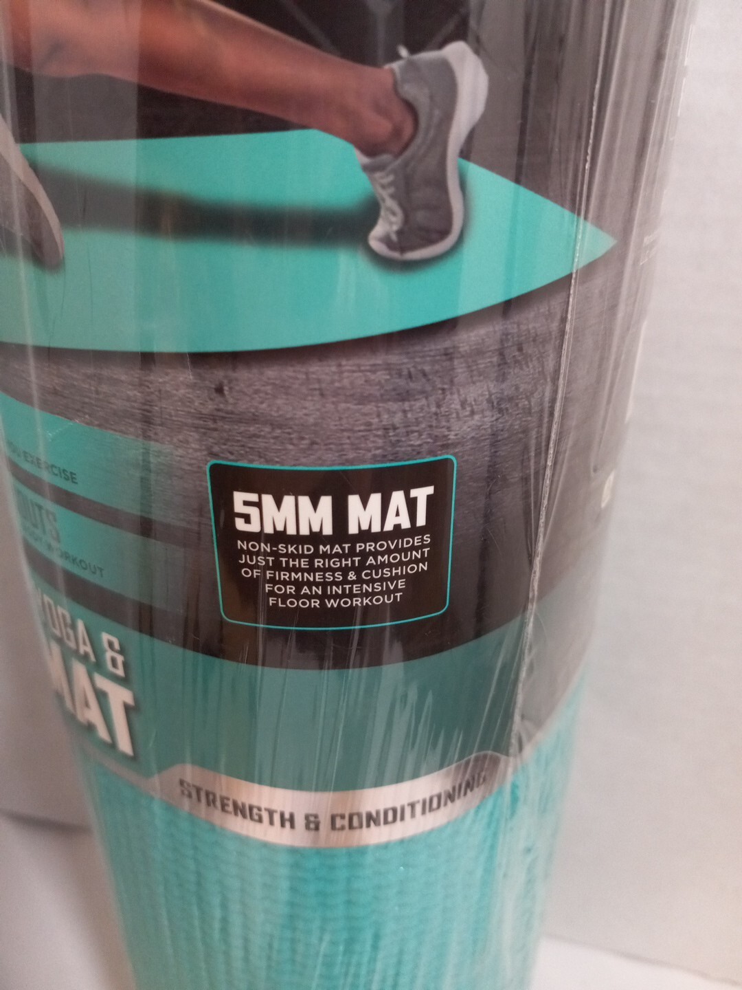 RBX 5MM Performance Grip Yoga & Fitness Mat 68″×24″ New Turquoise Blue