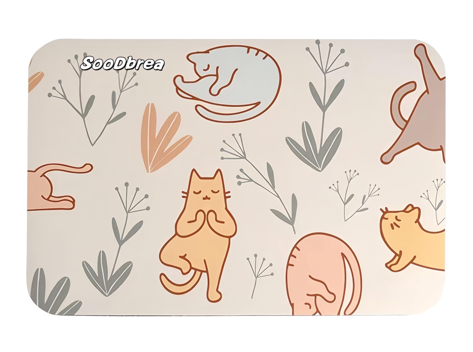 Mini Yoga Mat with Playful Cat Design, Yoga Knee Pads,Double-Sided Non-Slip, …