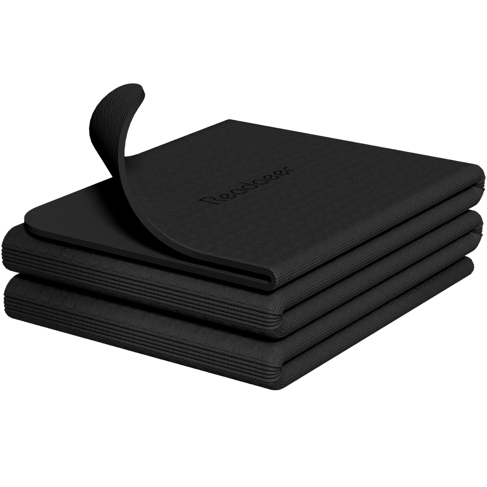 Foldable Yoga Mat for Travel Folding Yoga Mat 6mm Thick with Carrying Bag, No…