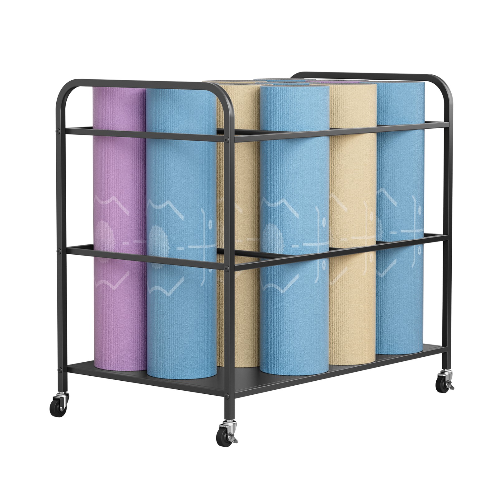 Home Gym Workout Equipment Organizer Yoga Mat Storage Weight Rack Dumbbell
