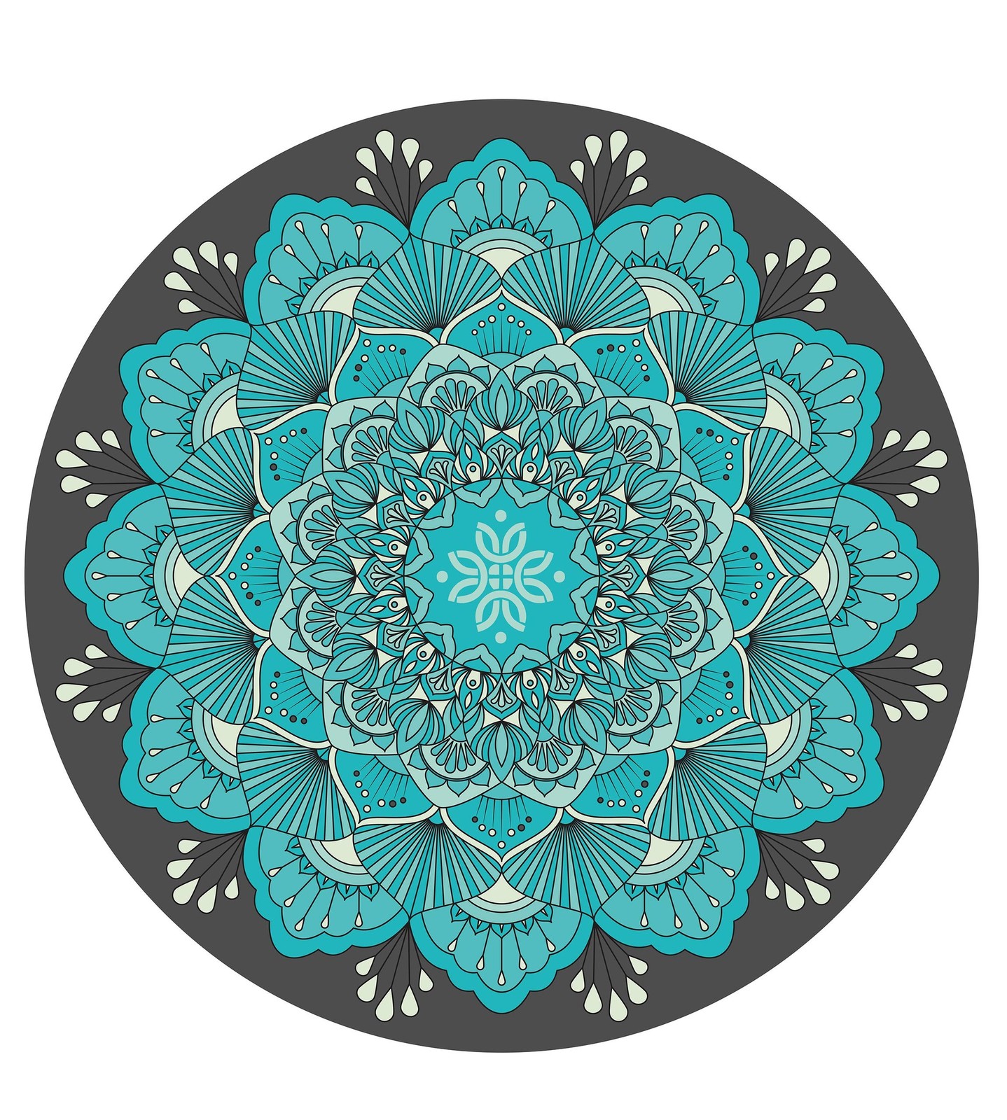 Pilates Mat Round Oversize Yoga Mat Suede Rubber Non-Slip Dia 140cm Exercise …