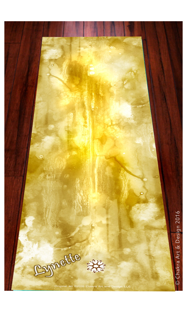 Solar™ (gold) Spiritual, Artistic, unique chakra yoga mat