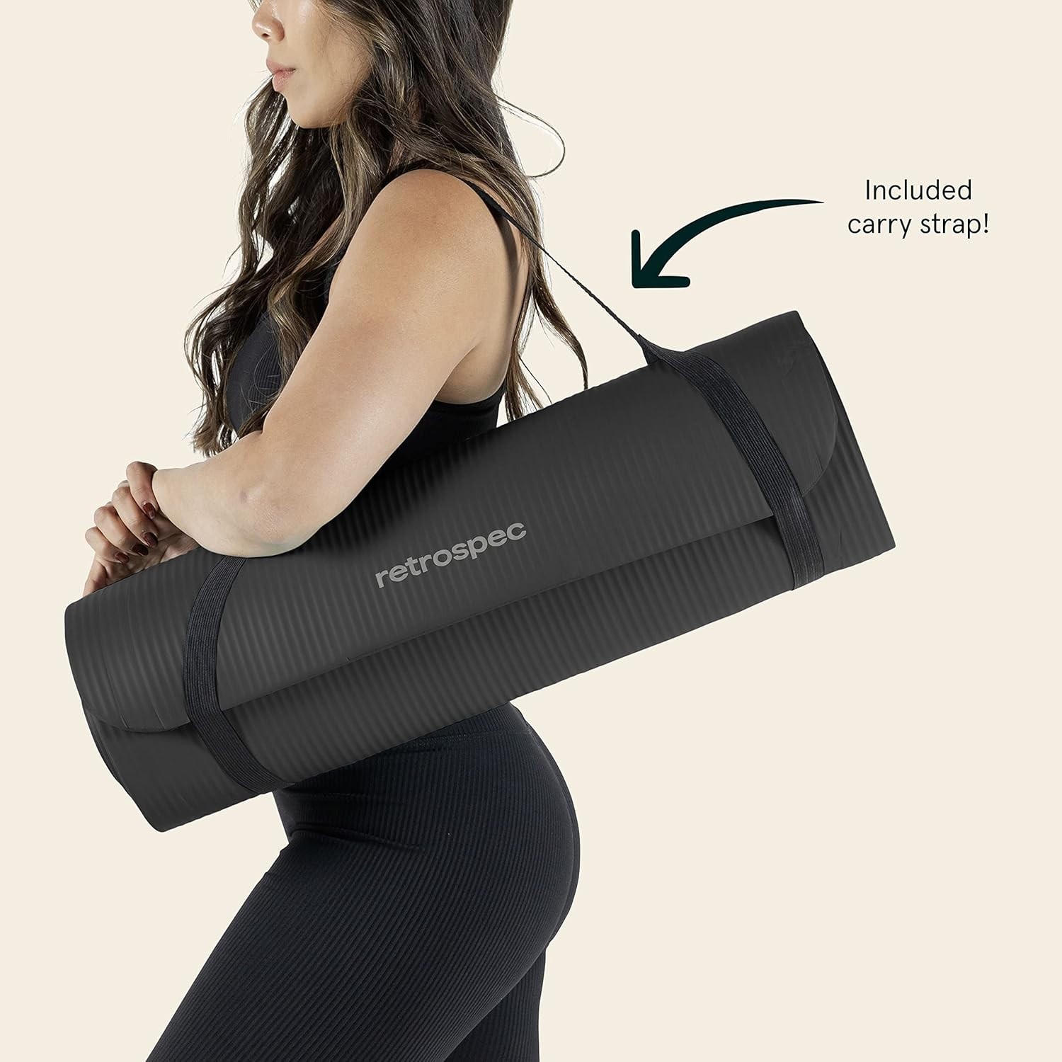 Non-Slip & Easy Care Solana Yoga Mat – 72x24in Thick Foam for Fitness & Pilates