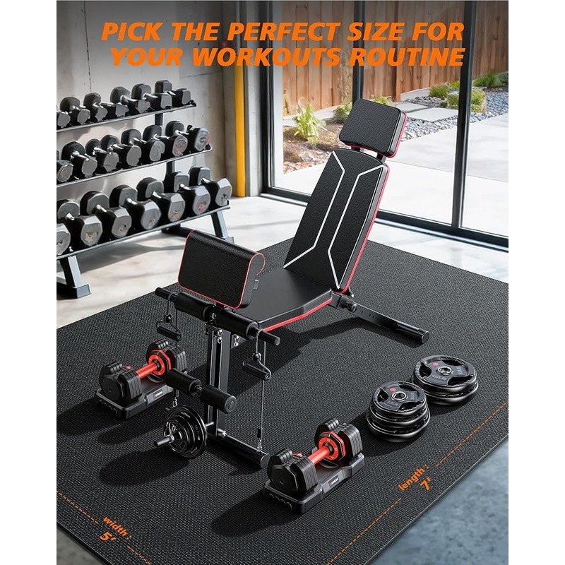 Non-Slip Workout Mat Extra Thick Shock Absorbent Portable Yoga Exercise Mat New